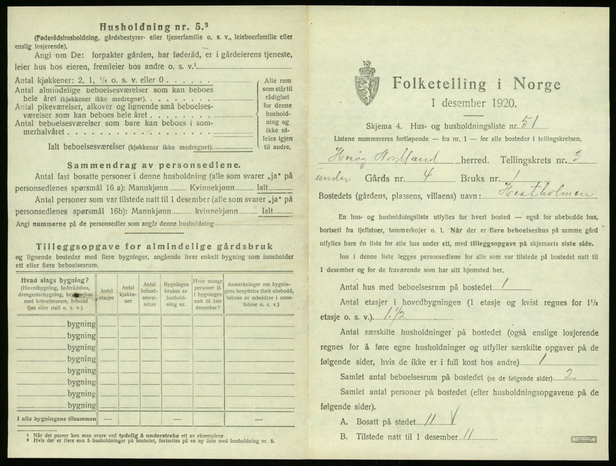 SAT, 1920 census for Herøy, 1920, p. 296