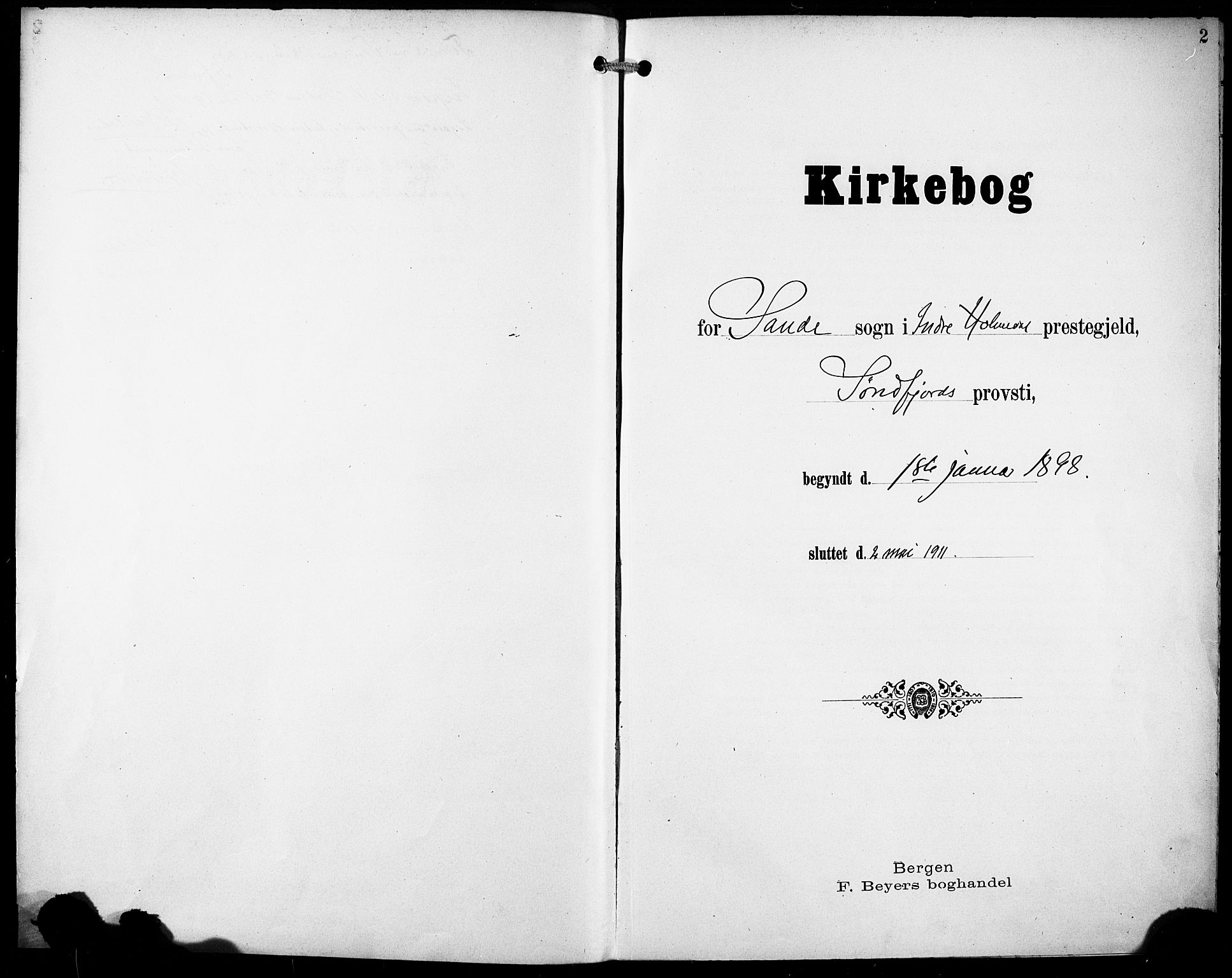 Gaular sokneprestembete, AV/SAB-A-80001/H/Haa: Parish register (official) no. B 2, 1898-1911, p. 2