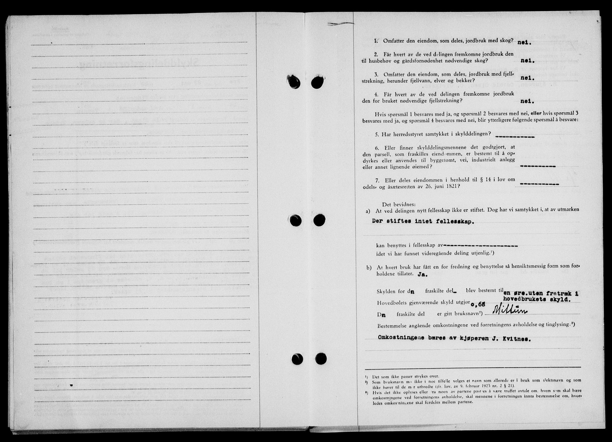 Lofoten sorenskriveri, SAT/A-0017/1/2/2C/L0009a: Mortgage book no. 9a, 1941-1942, Diary no: : 946/1942