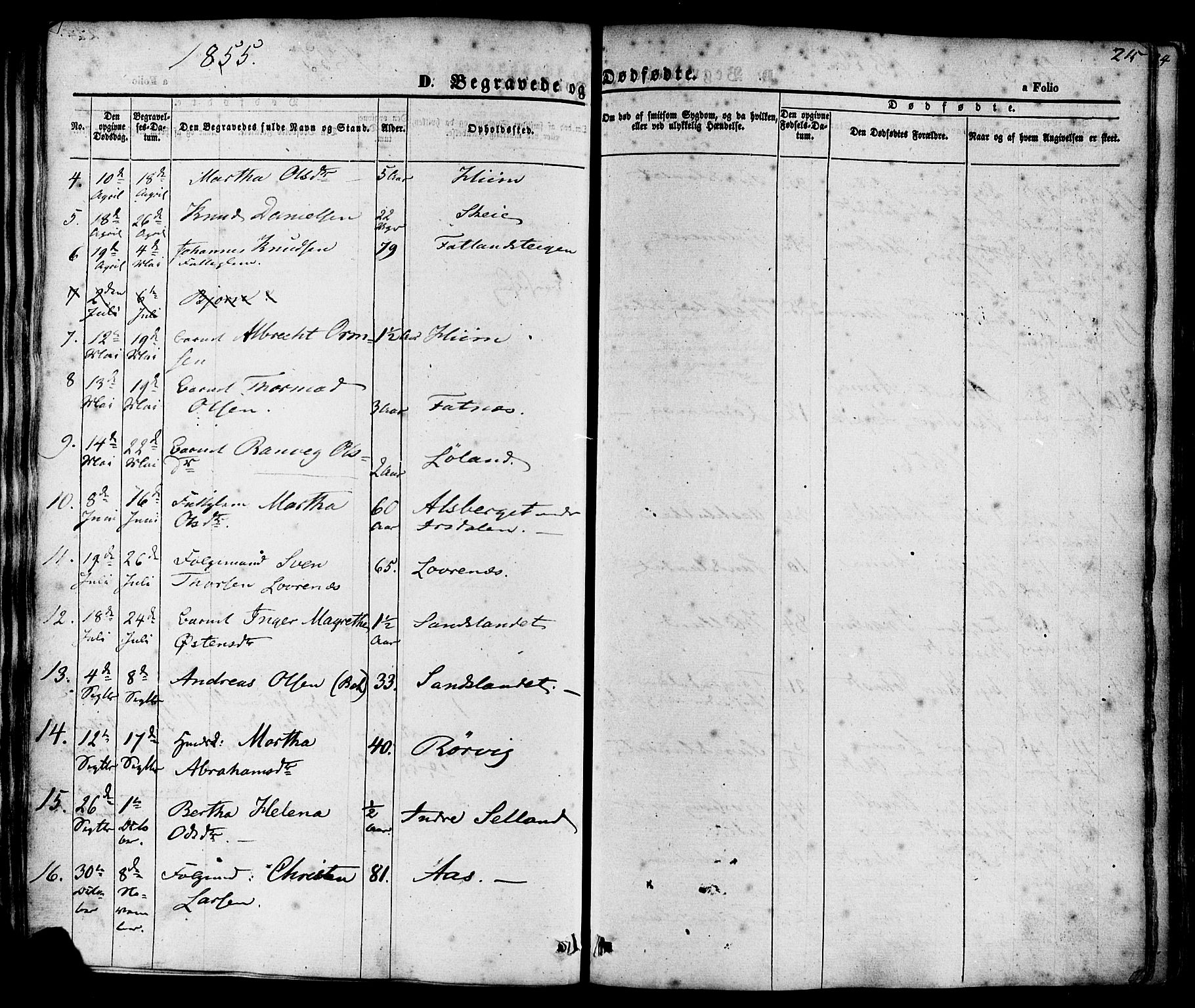 Sand sokneprestkontor, SAST/A-101848/01/III/L0003: Parish register (official) no. A 3, 1854-1879, p. 215