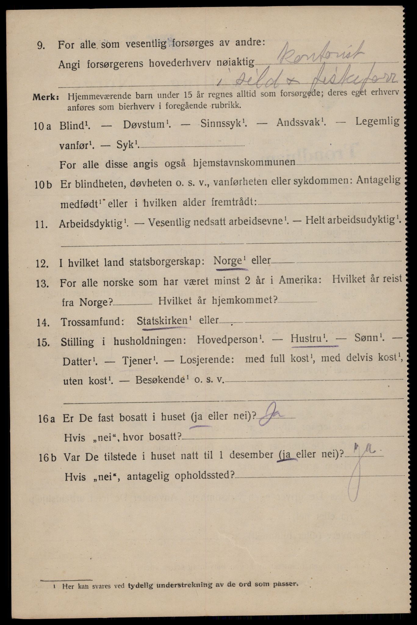 SAT, 1920 census for Trondheim, 1920, p. 61491