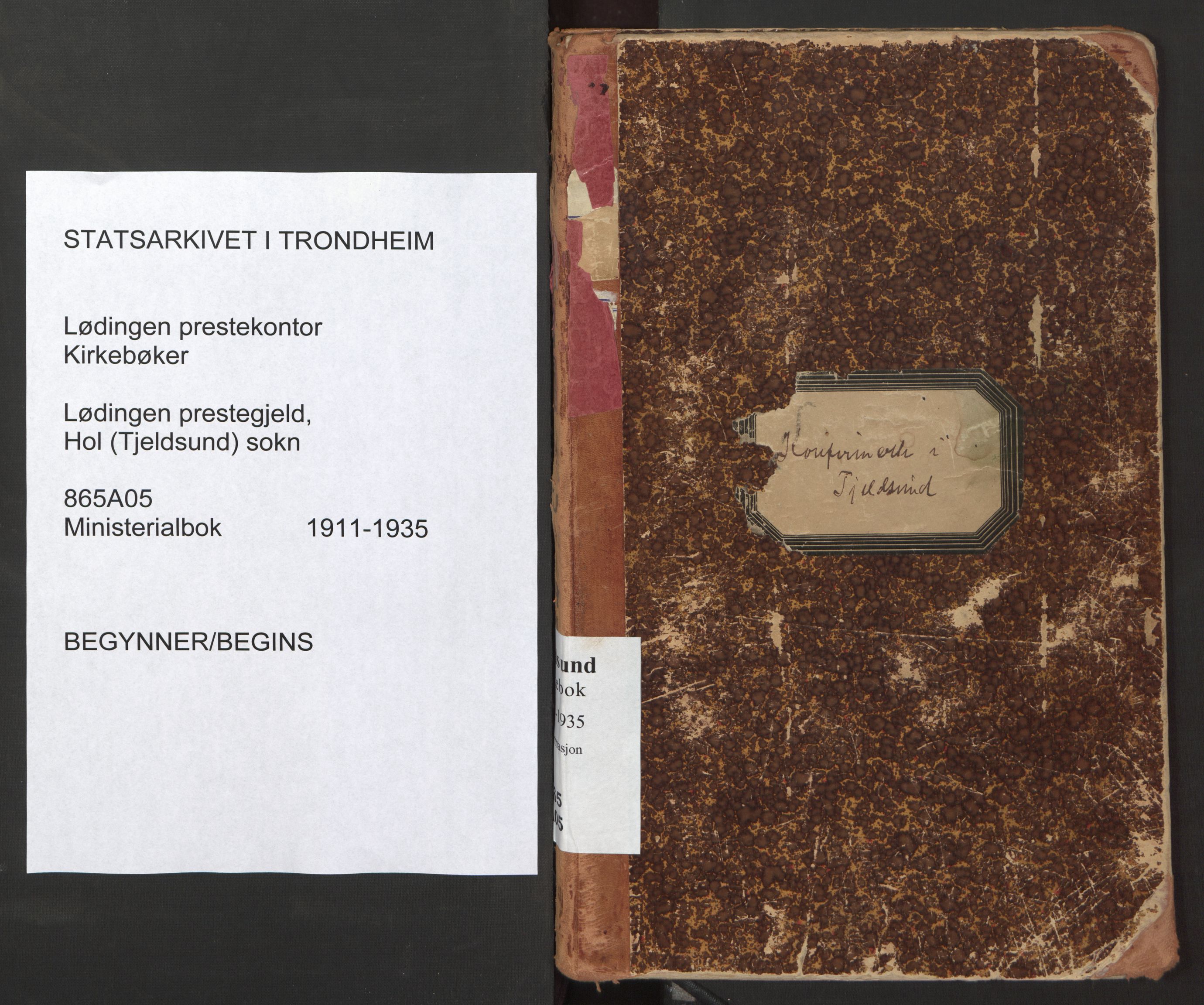 Ministerialprotokoller, klokkerbøker og fødselsregistre - Nordland, SAT/A-1459/865/L0927: Parish register (official) no. 865A05, 1911-1935