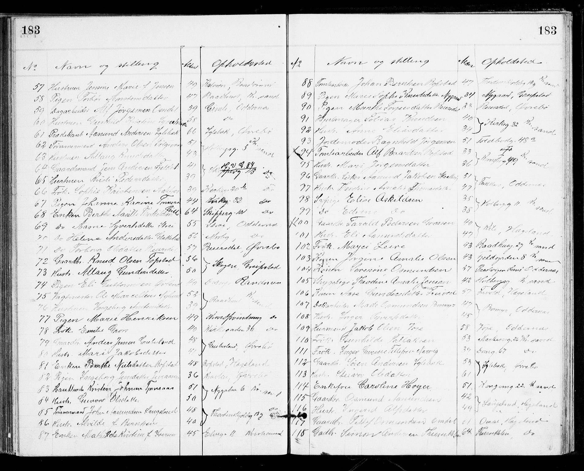 Den evangelisk-lutherske frikirke, Kristiansand, AV/SAK-1292-0017/F/Fa/L0002: Dissenter register no. F 10, 1889-1892, p. 183