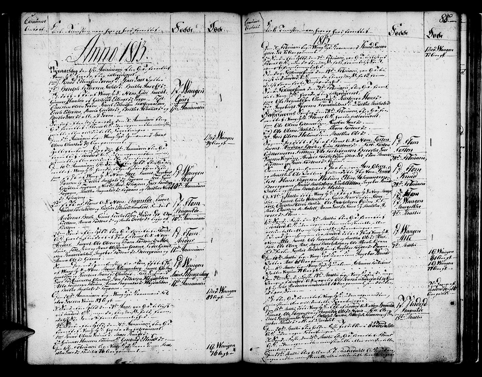 Aurland sokneprestembete, SAB/A-99937/H/Ha/Haa/L0005: Parish register (official) no. A 5, 1801-1821, p. 88
