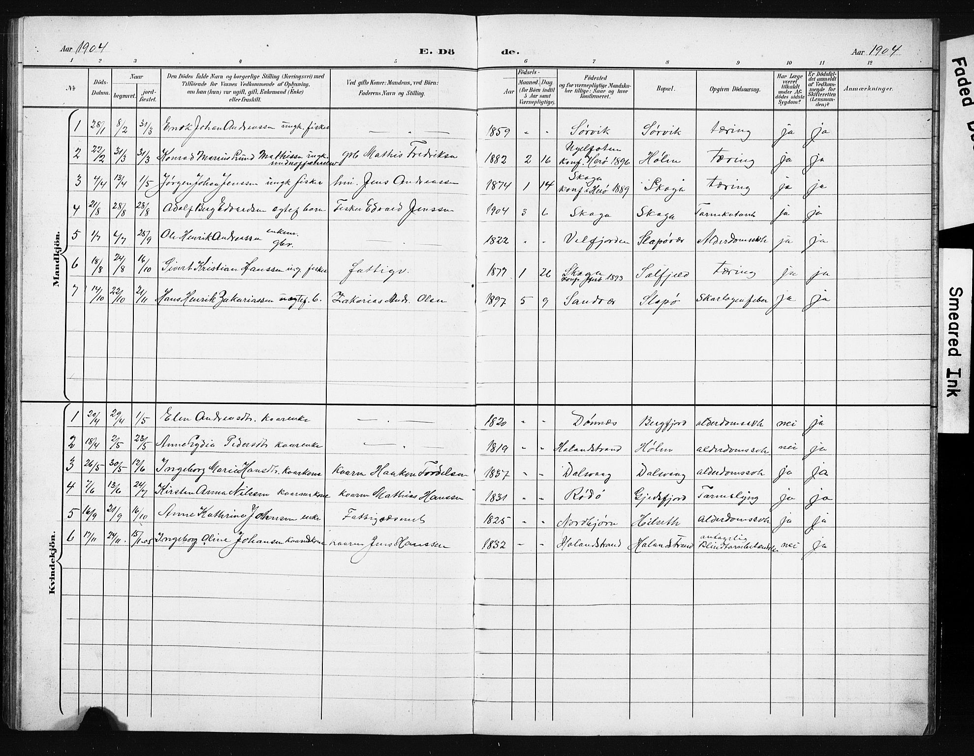 Ministerialprotokoller, klokkerbøker og fødselsregistre - Nordland, SAT/A-1459/836/L0538: Parish register (copy) no. 836C02, 1901-1917