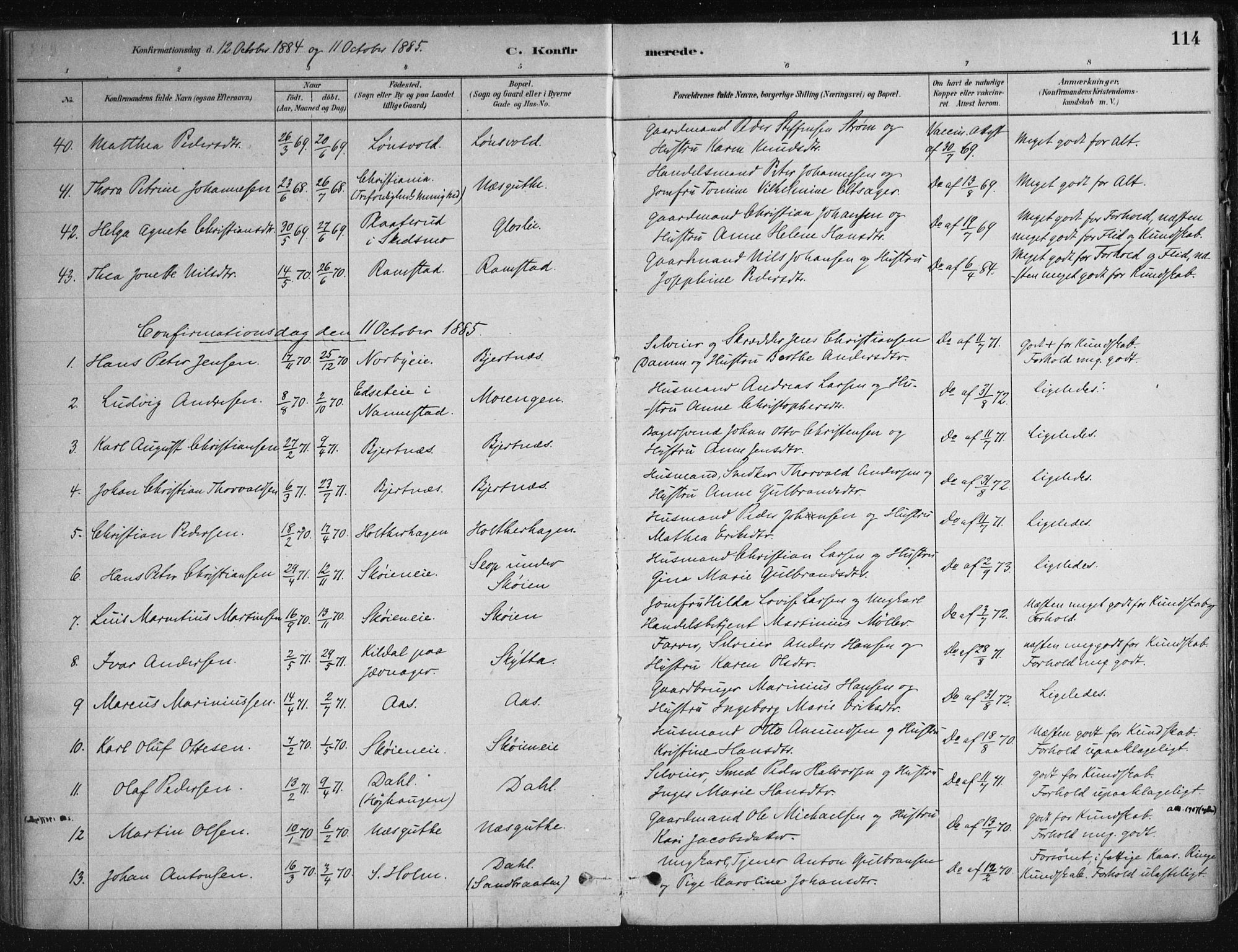 Nittedal prestekontor Kirkebøker, SAO/A-10365a/F/Fa/L0007: Parish register (official) no. I 7, 1879-1901, p. 114