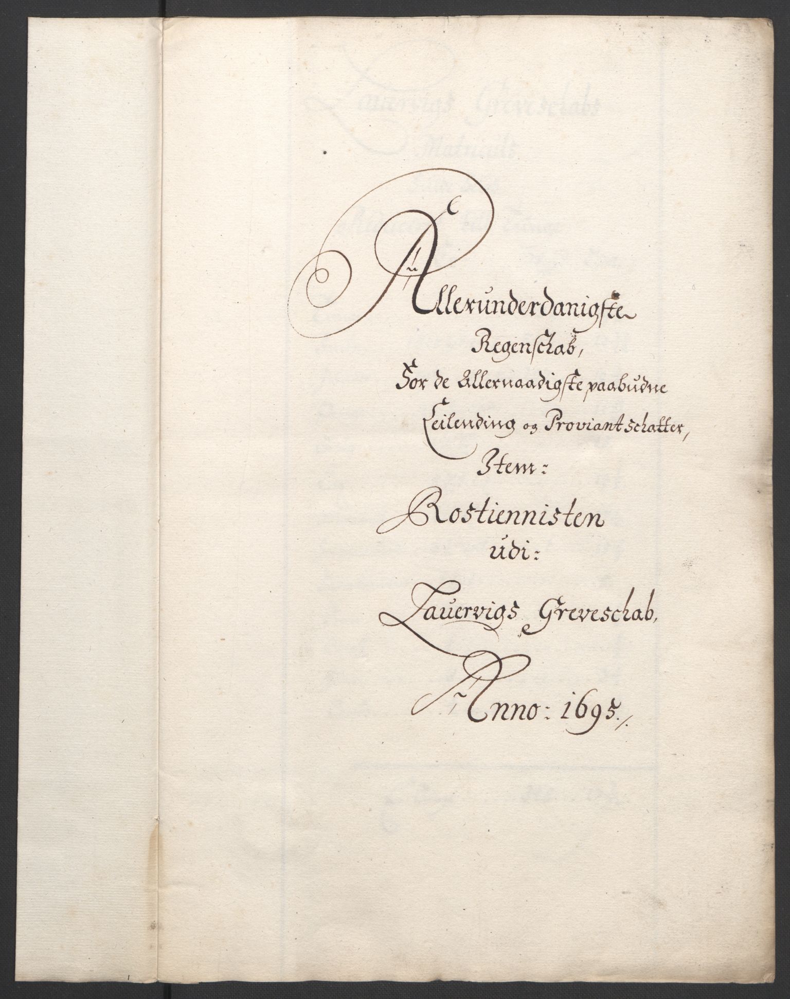 Rentekammeret inntil 1814, Reviderte regnskaper, Fogderegnskap, RA/EA-4092/R33/L1974: Fogderegnskap Larvik grevskap, 1693-1695, p. 198