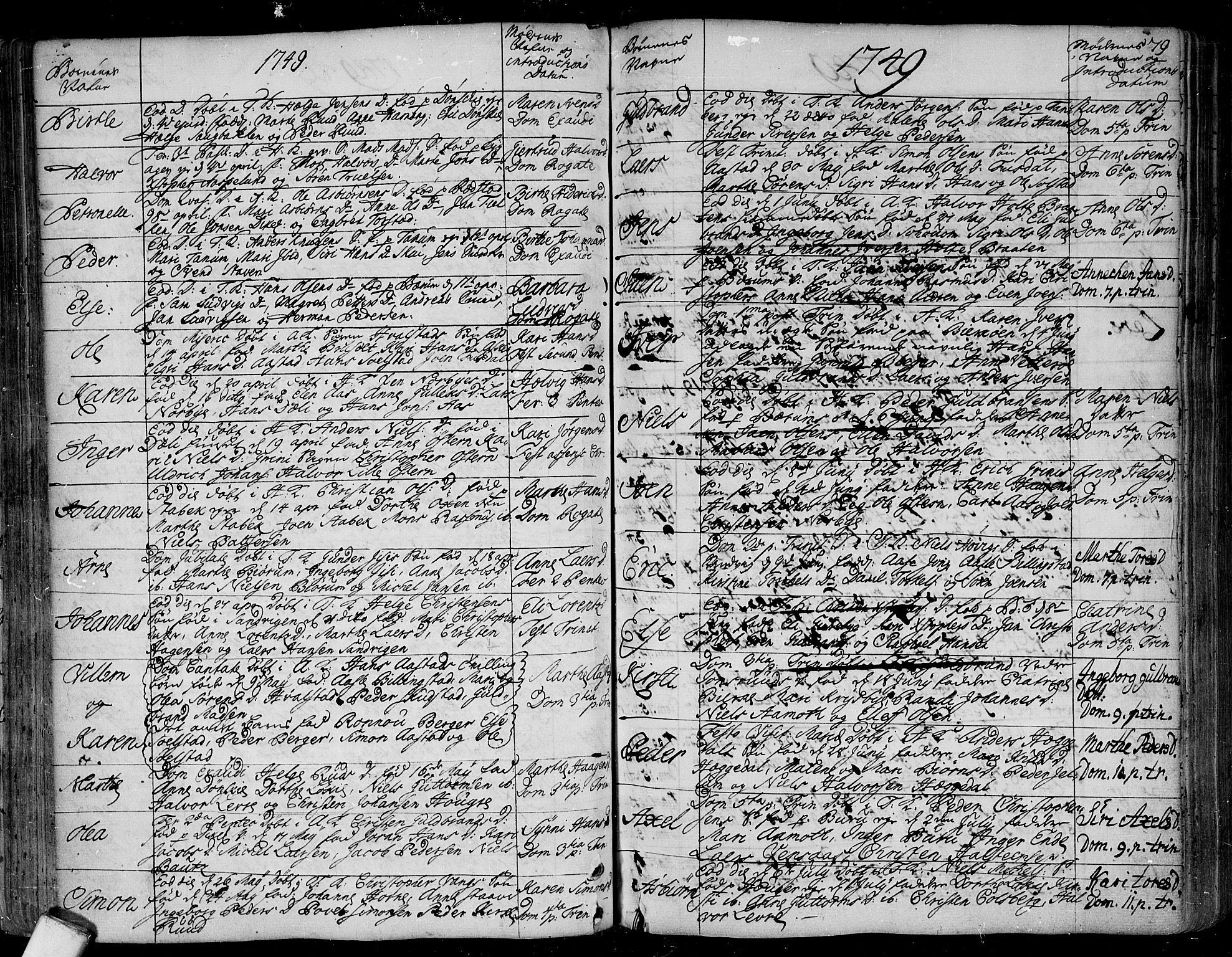 Asker prestekontor Kirkebøker, SAO/A-10256a/F/Fa/L0002: Parish register (official) no. I 2, 1733-1766, p. 79