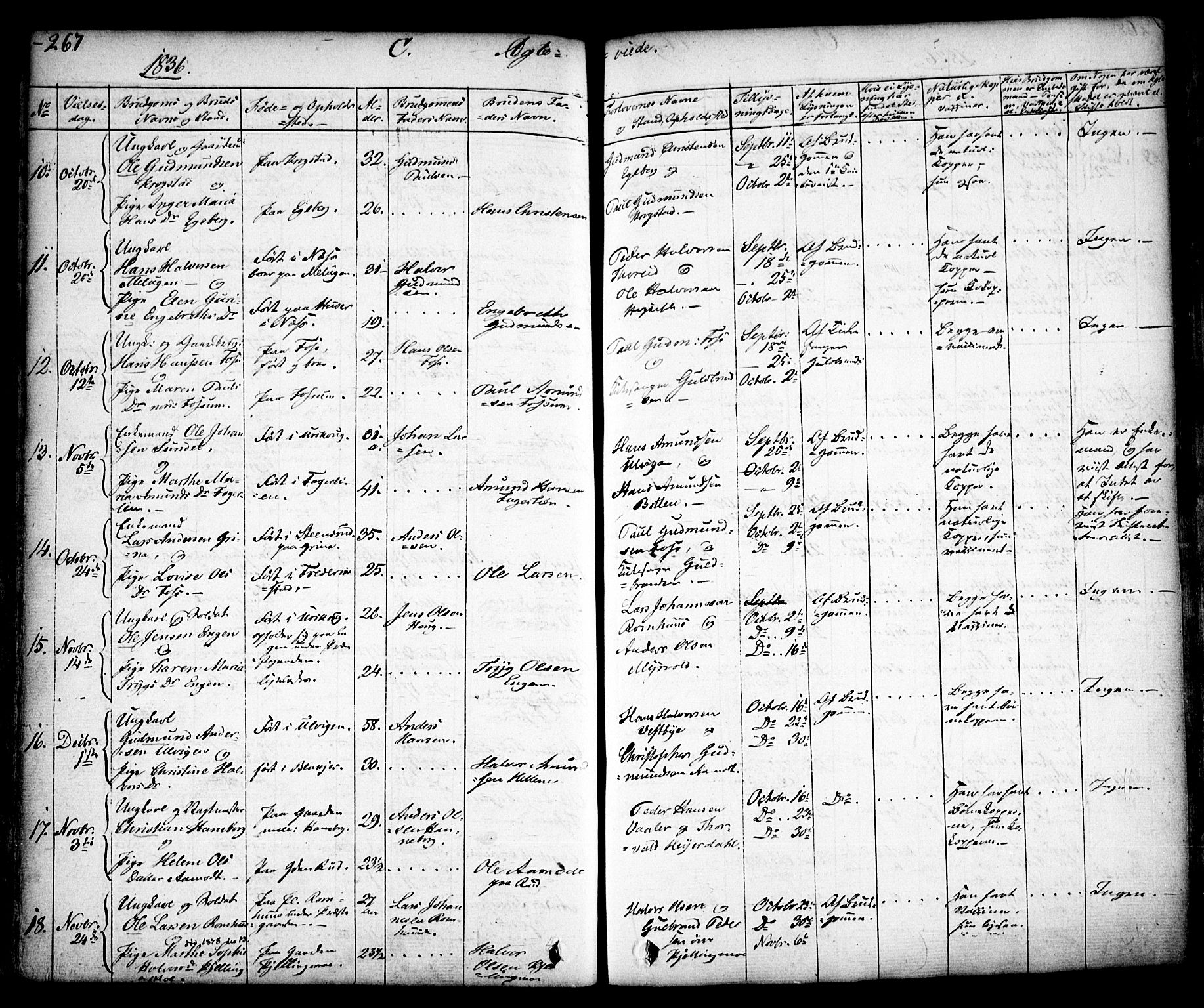 Aurskog prestekontor Kirkebøker, AV/SAO-A-10304a/F/Fa/L0006: Parish register (official) no. I 6, 1829-1853, p. 267