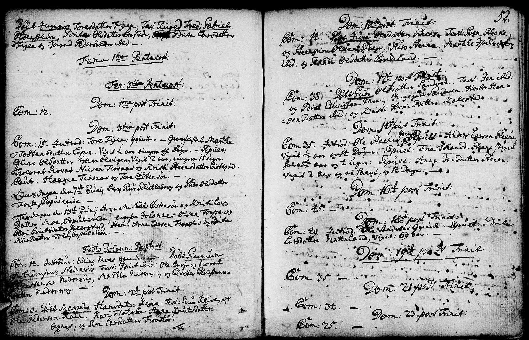 Kvam sokneprestembete, SAB/A-76201/H/Haa: Parish register (official) no. A 3, 1743-1795, p. 52