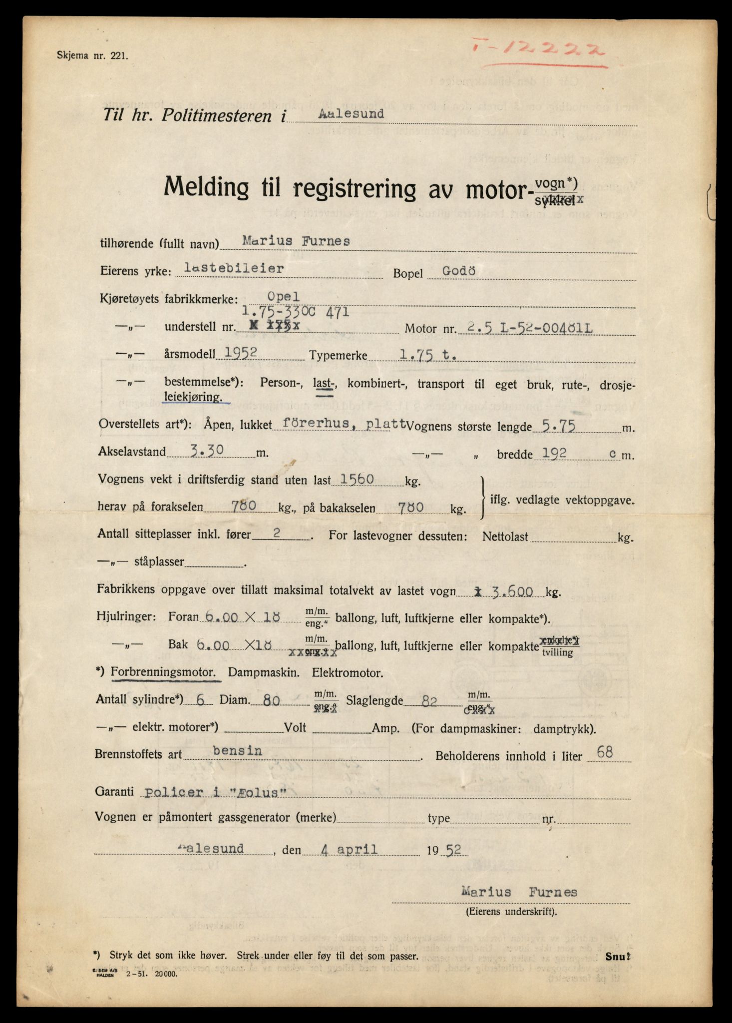 Møre og Romsdal vegkontor - Ålesund trafikkstasjon, AV/SAT-A-4099/F/Fe/L0035: Registreringskort for kjøretøy T 12653 - T 12829, 1927-1998, p. 1670