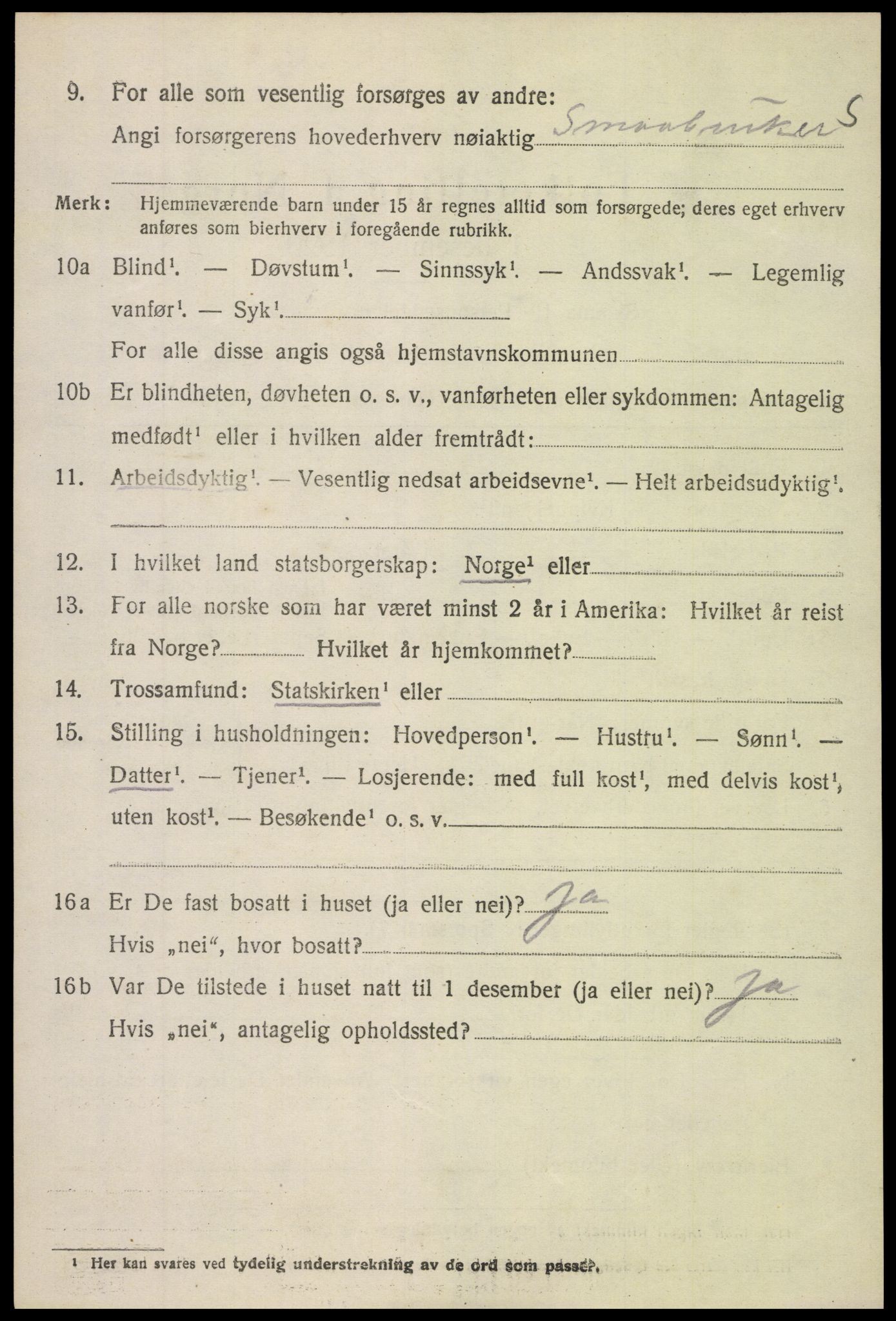 SAH, 1920 census for Nord-Aurdal, 1920, p. 8877