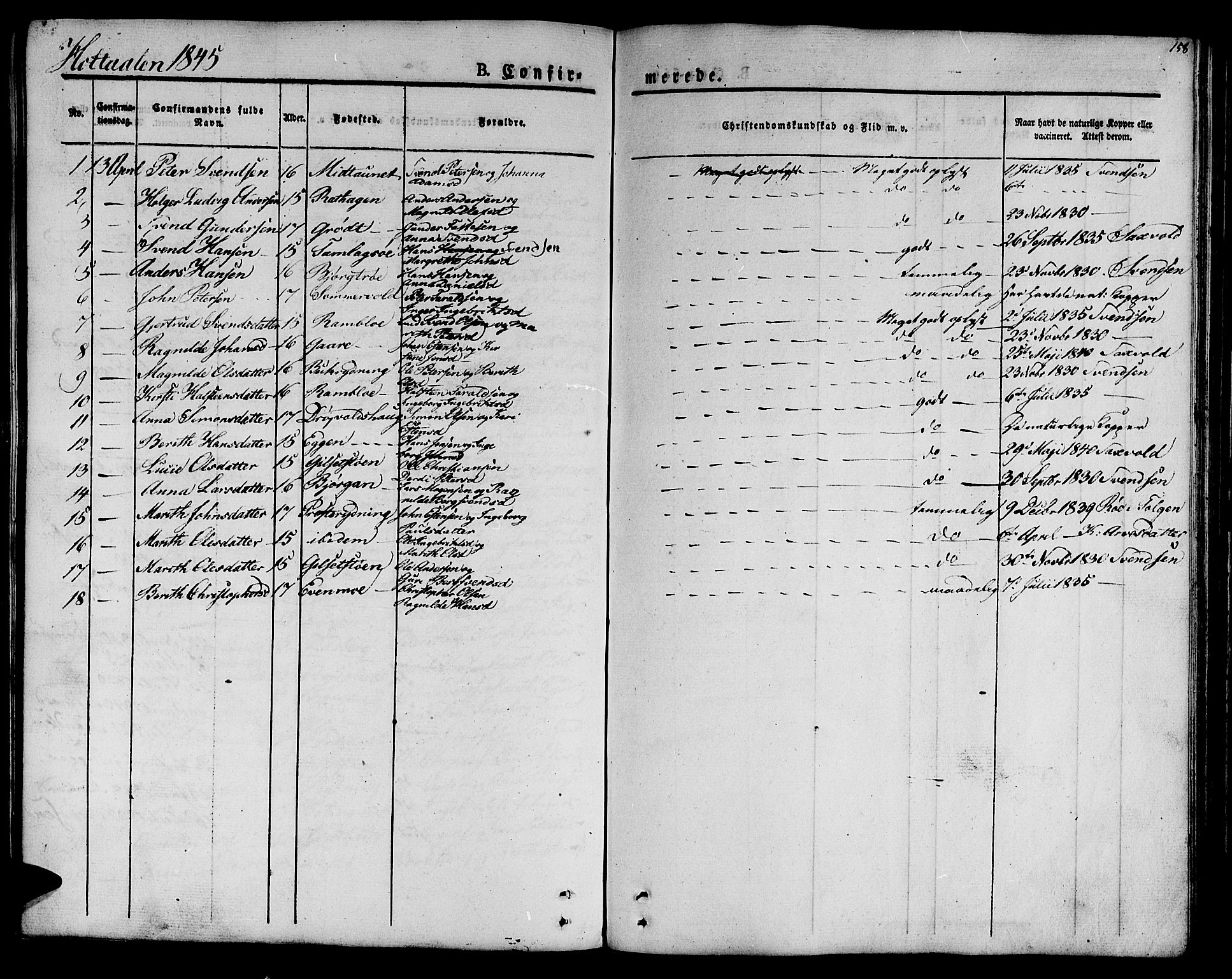 Ministerialprotokoller, klokkerbøker og fødselsregistre - Sør-Trøndelag, SAT/A-1456/685/L0957: Parish register (official) no. 685A04 /1, 1829-1845, p. 158