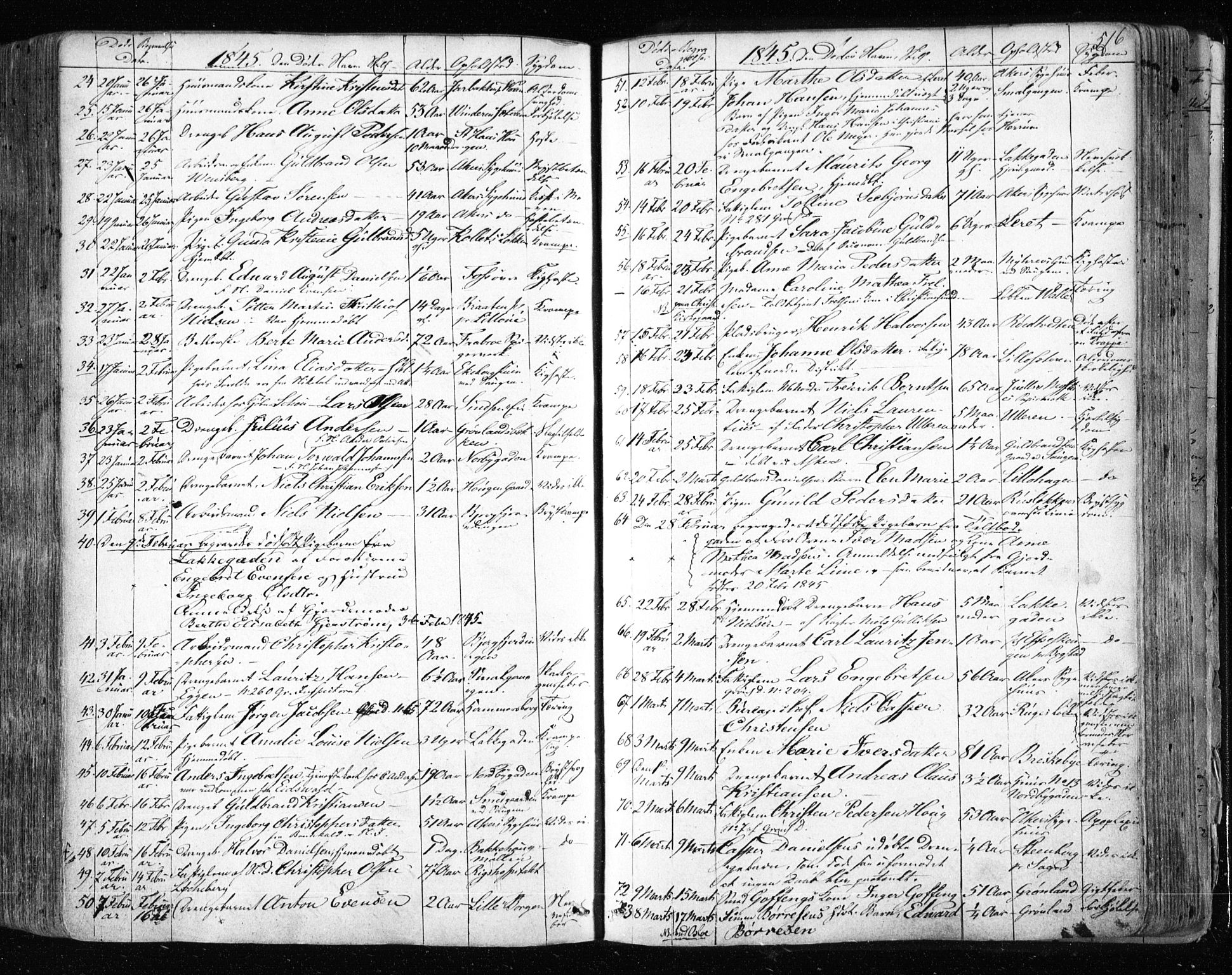 Aker prestekontor kirkebøker, SAO/A-10861/F/L0019: Parish register (official) no. 19, 1842-1852, p. 516