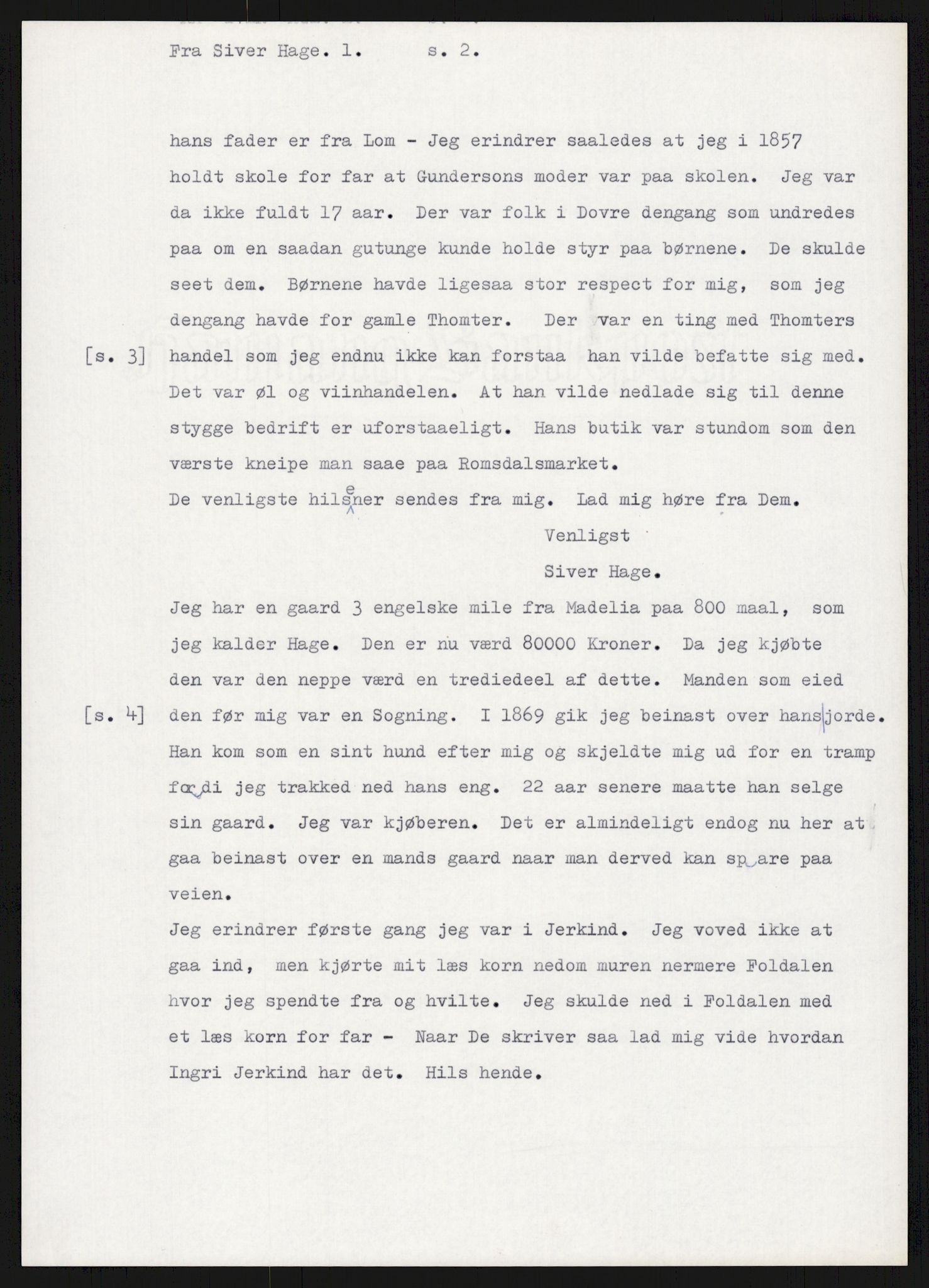 Samlinger til kildeutgivelse, Amerikabrevene, AV/RA-EA-4057/F/L0015: Innlån fra Oppland: Sæteren - Vigerust, 1838-1914, p. 405