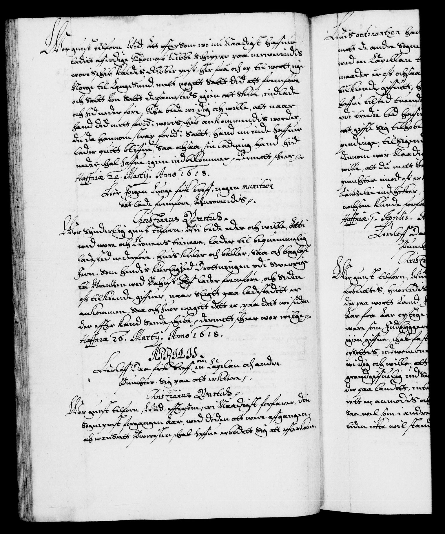 Danske Kanselli 1572-1799, RA/EA-3023/F/Fc/Fca/Fcab/L0004: Norske tegnelser (mikrofilm), 1617-1627, p. 70b