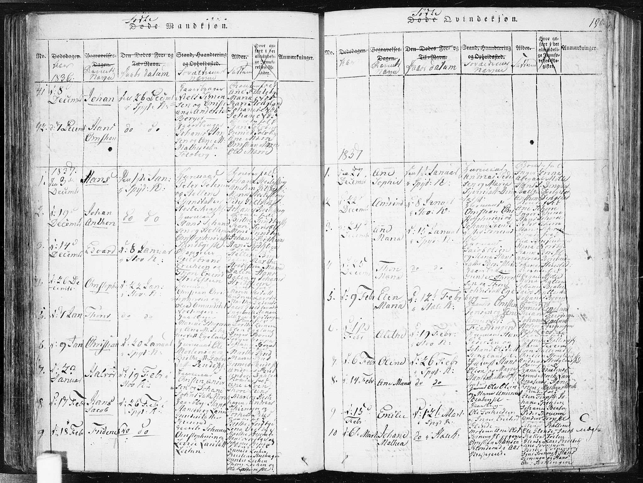 Spydeberg prestekontor Kirkebøker, SAO/A-10924/F/Fa/L0004: Parish register (official) no. I 4, 1814-1841, p. 190
