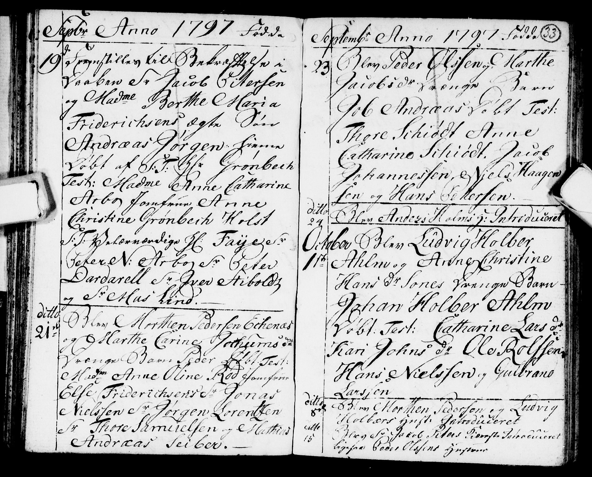 Strømsø kirkebøker, AV/SAKO-A-246/F/Fb/L0003: Parish register (official) no. II 3, 1793-1799, p. 33