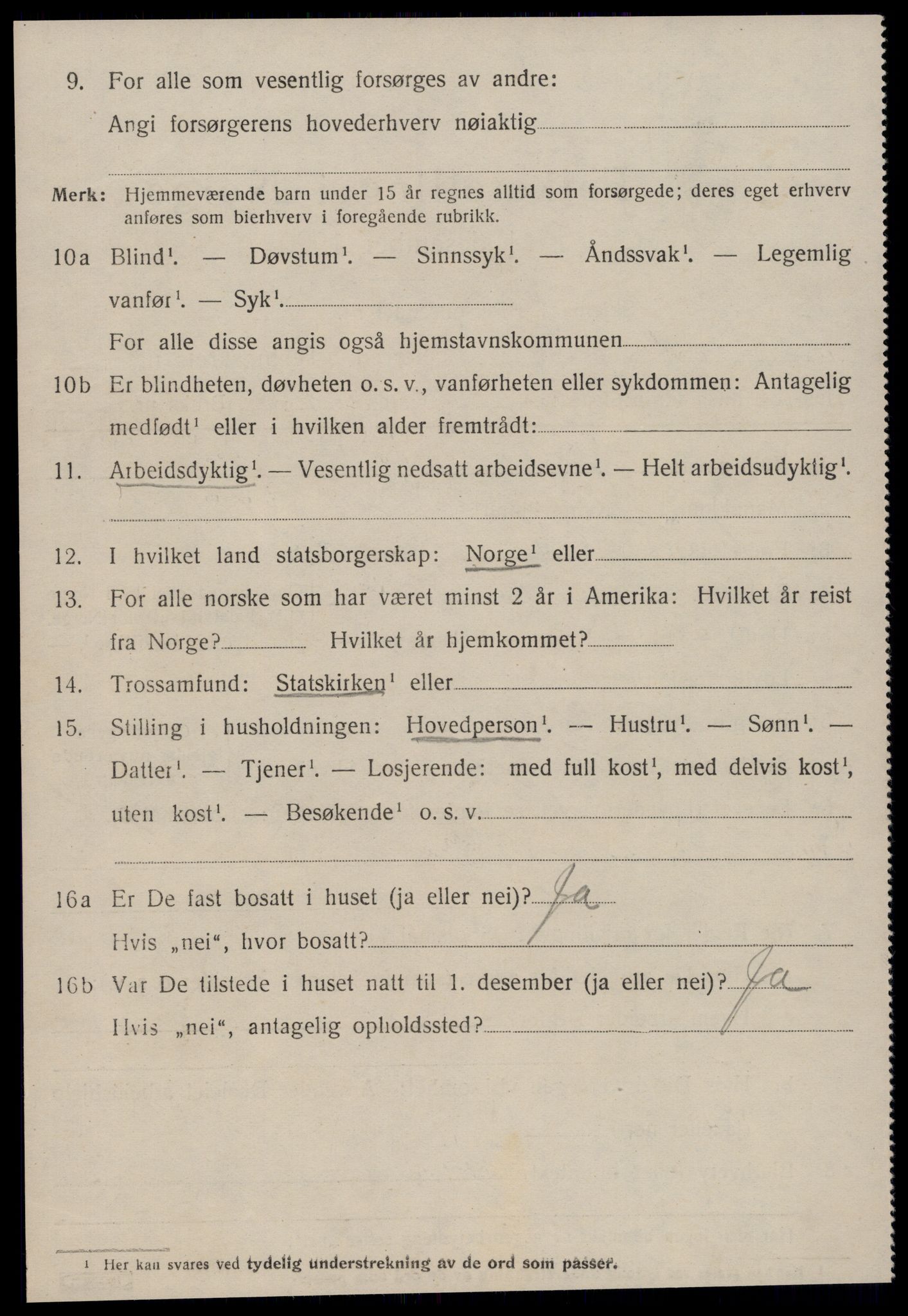 SAT, 1920 census for Borgund, 1920, p. 16515