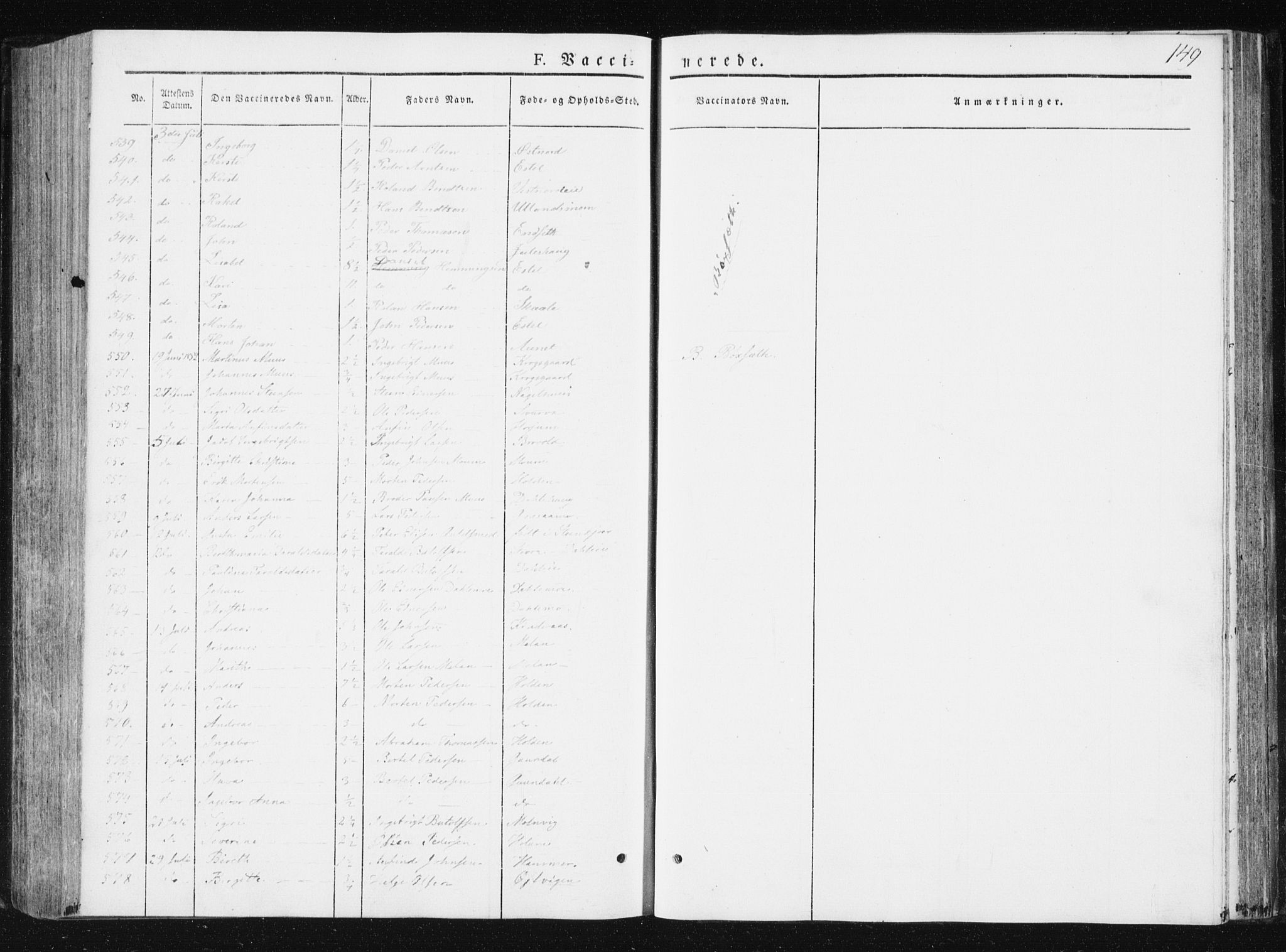 Ministerialprotokoller, klokkerbøker og fødselsregistre - Nord-Trøndelag, AV/SAT-A-1458/749/L0470: Parish register (official) no. 749A04, 1834-1853, p. 149