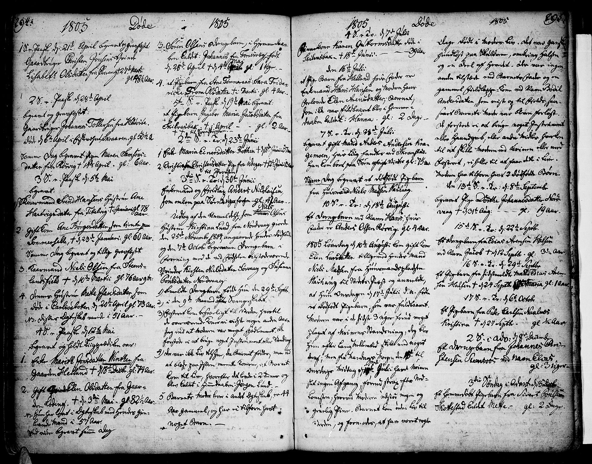 Ministerialprotokoller, klokkerbøker og fødselsregistre - Nordland, SAT/A-1459/859/L0841: Parish register (official) no. 859A01, 1766-1821, p. 294-295