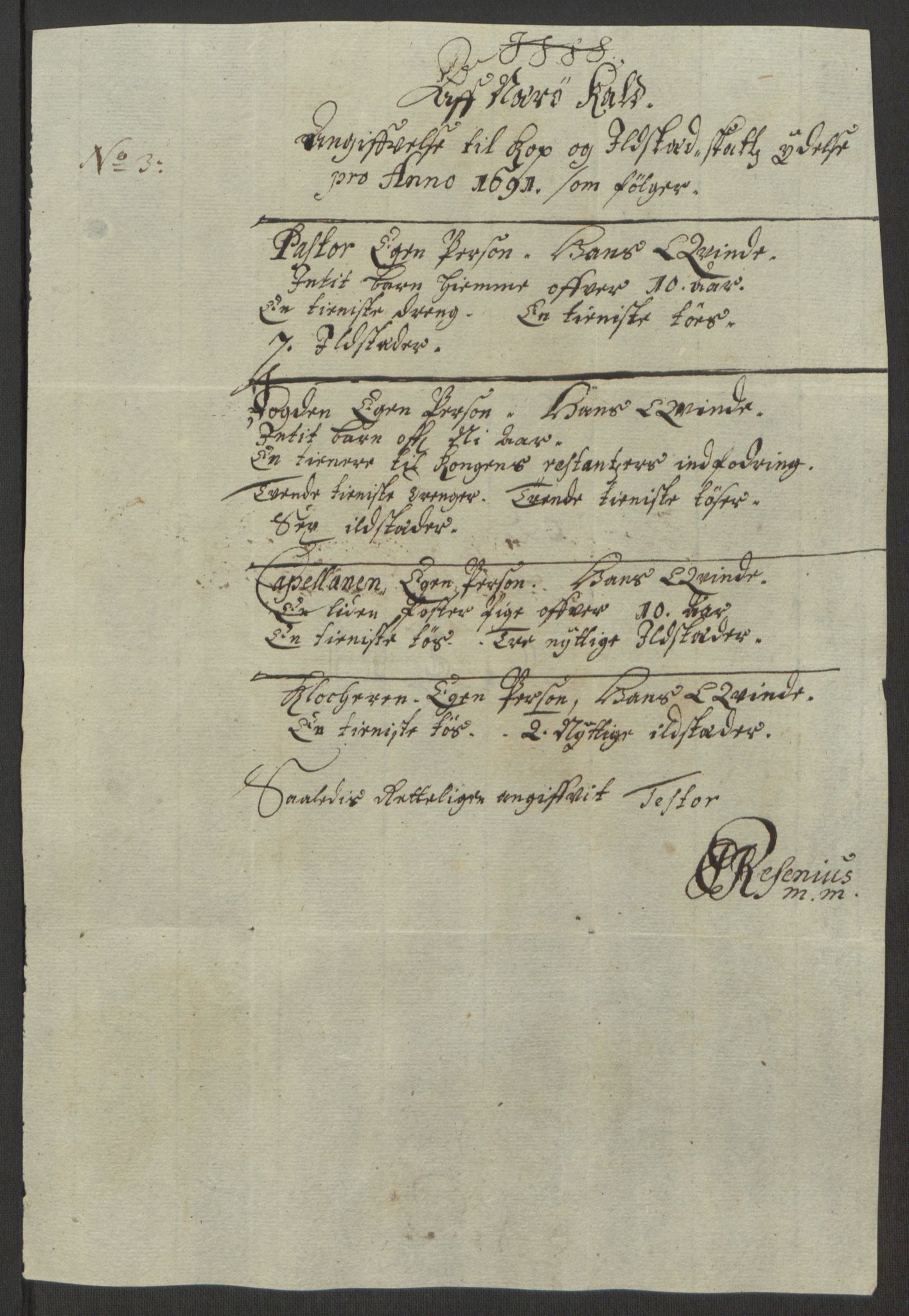 Rentekammeret inntil 1814, Reviderte regnskaper, Fogderegnskap, AV/RA-EA-4092/R64/L4423: Fogderegnskap Namdal, 1690-1691, p. 268