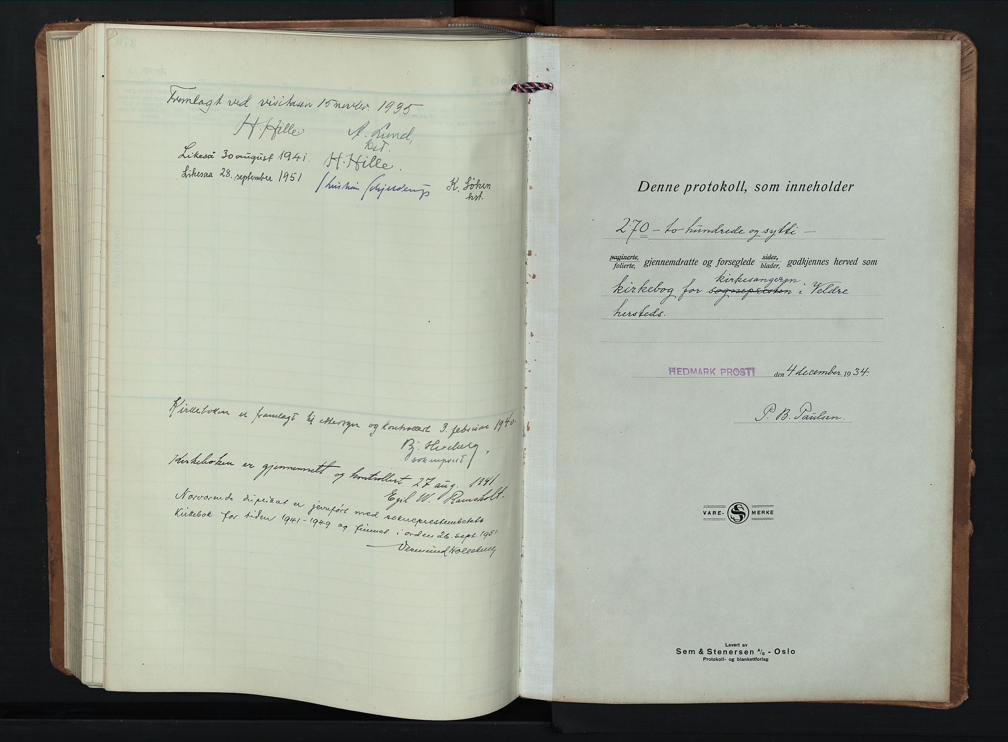Veldre prestekontor, SAH/PREST-018/L/La/L0002: Parish register (copy) no. 2, 1935-1949