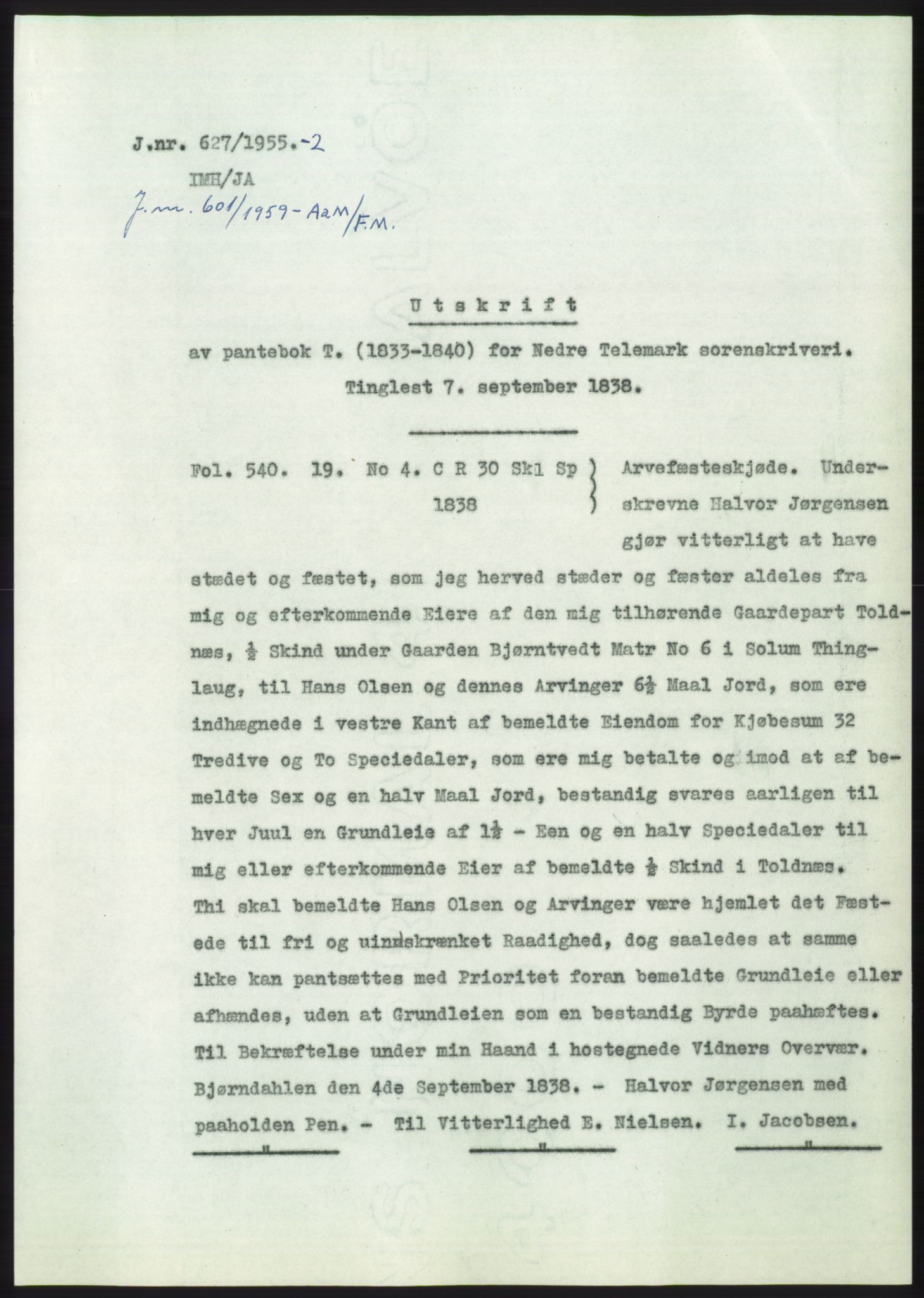 Statsarkivet i Kongsberg, SAKO/A-0001, 1955, p. 427