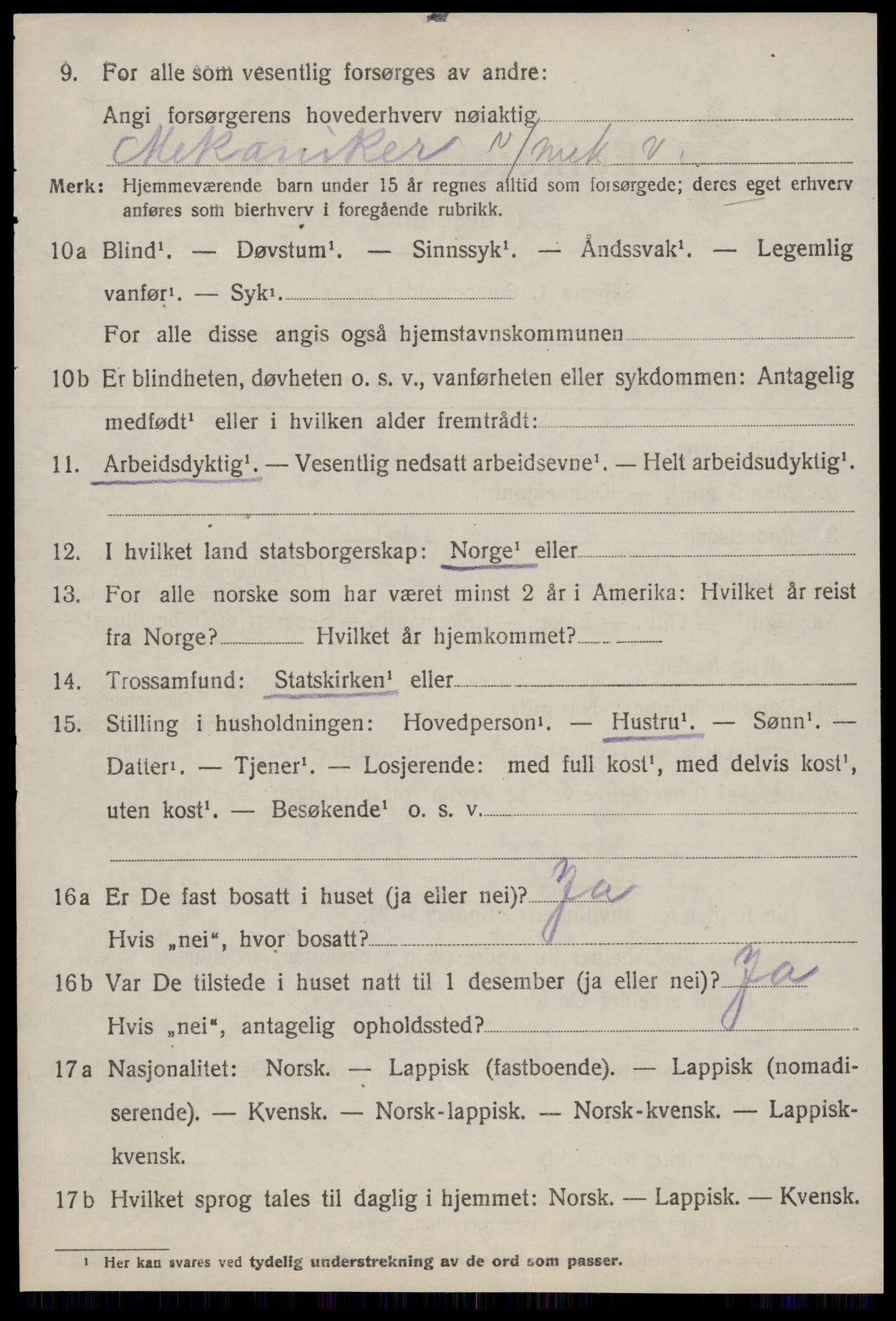 SAT, 1920 census for Strinda, 1920, p. 19769