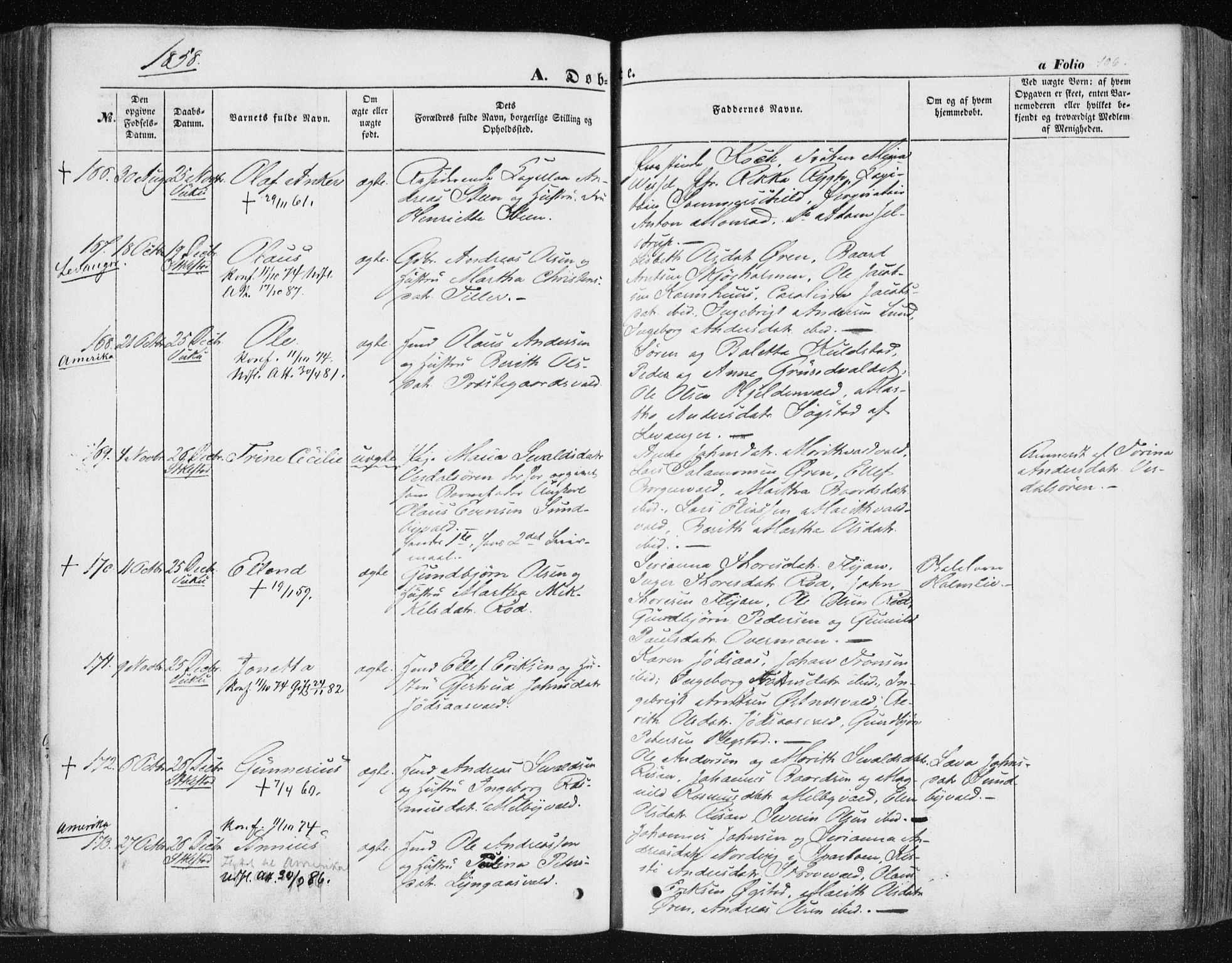 Ministerialprotokoller, klokkerbøker og fødselsregistre - Nord-Trøndelag, SAT/A-1458/723/L0240: Parish register (official) no. 723A09, 1852-1860, p. 106