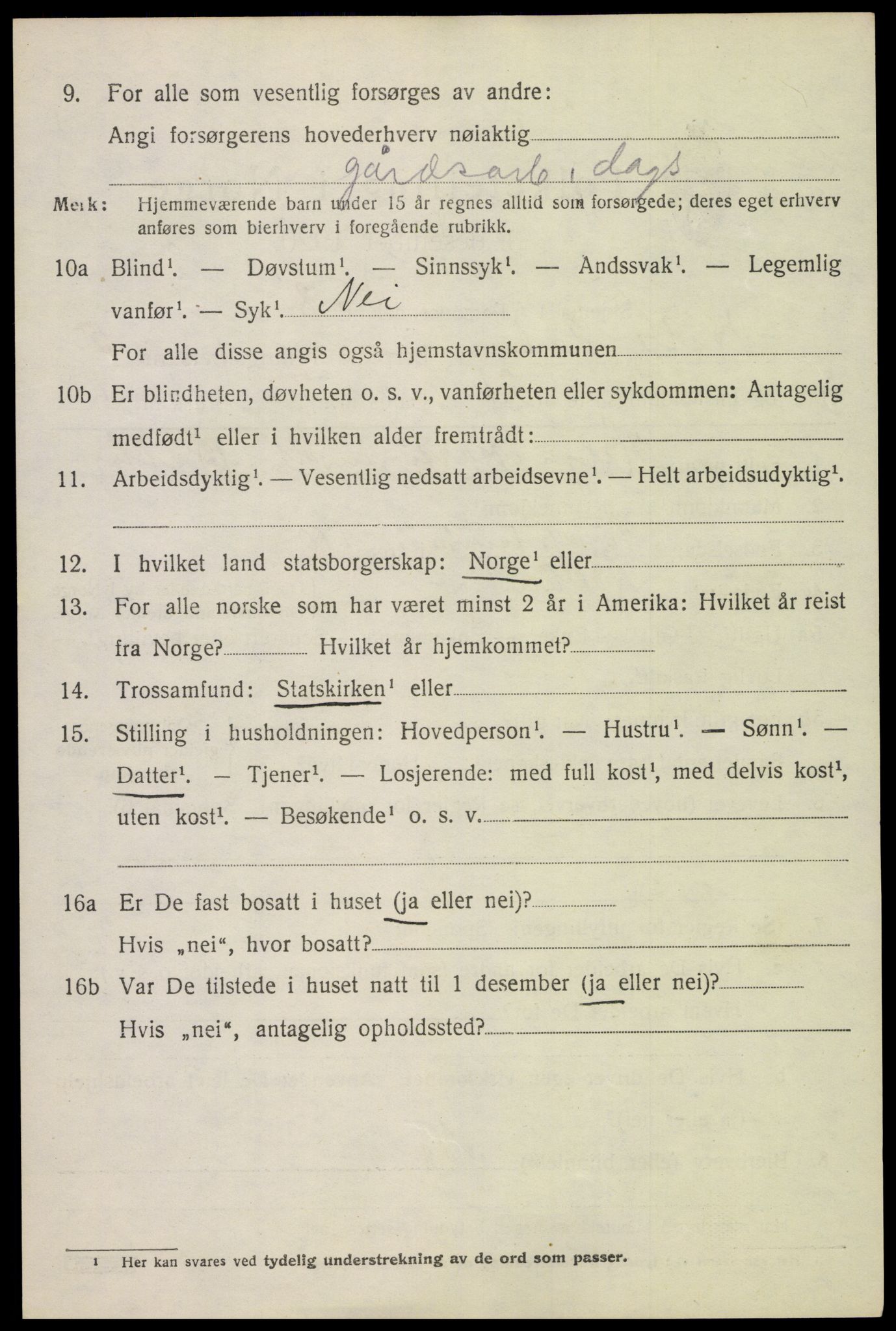 SAH, 1920 census for Vestre Toten, 1920, p. 7559