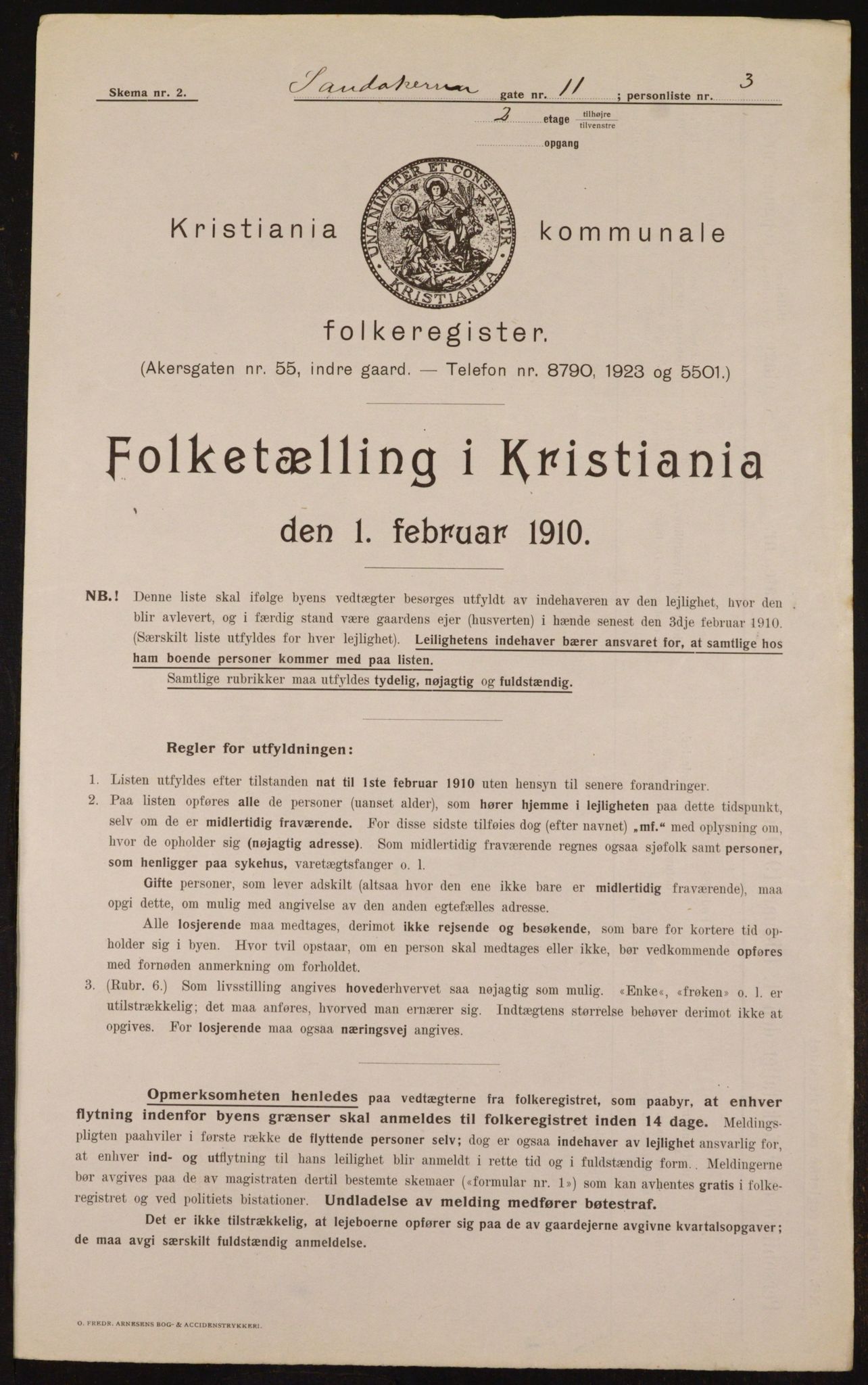 OBA, Municipal Census 1910 for Kristiania, 1910, p. 82983