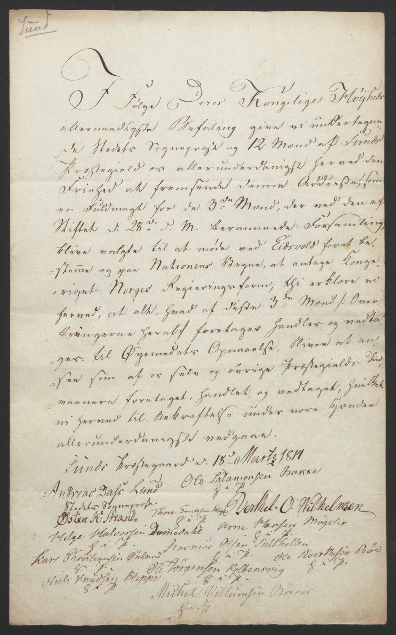 Statsrådssekretariatet, RA/S-1001/D/Db/L0008: Fullmakter for Eidsvollsrepresentantene i 1814. , 1814, p. 300