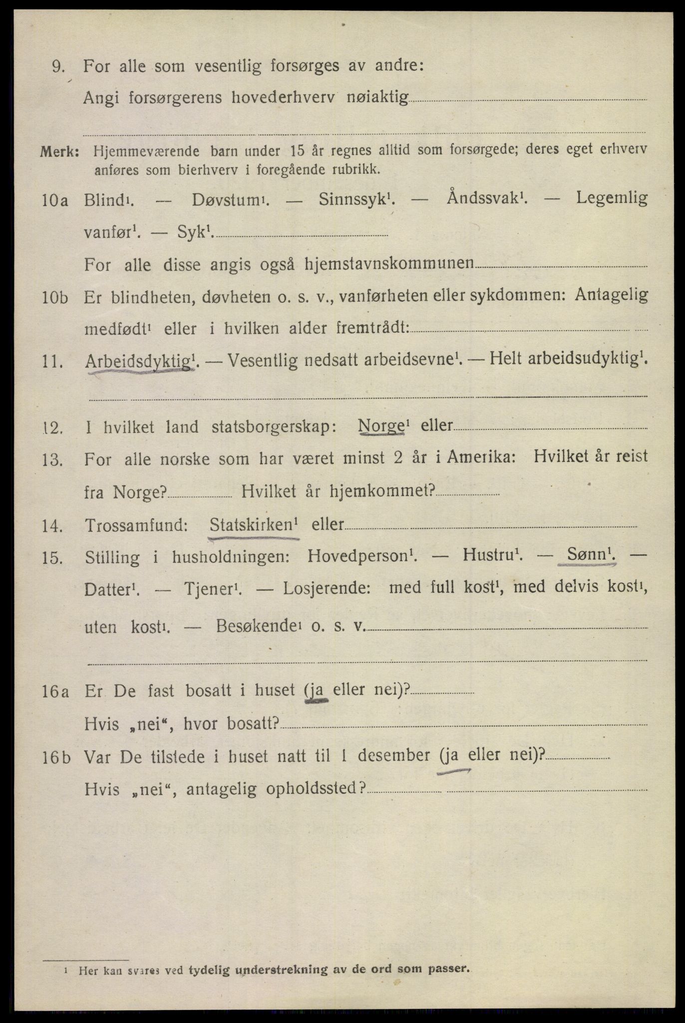 SAKO, 1920 census for Flesberg, 1920, p. 3834