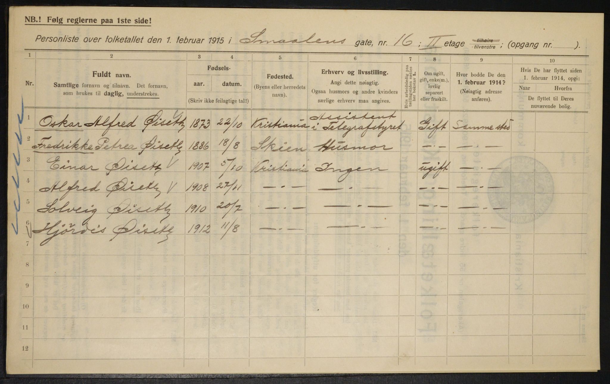 OBA, Municipal Census 1915 for Kristiania, 1915, p. 97808