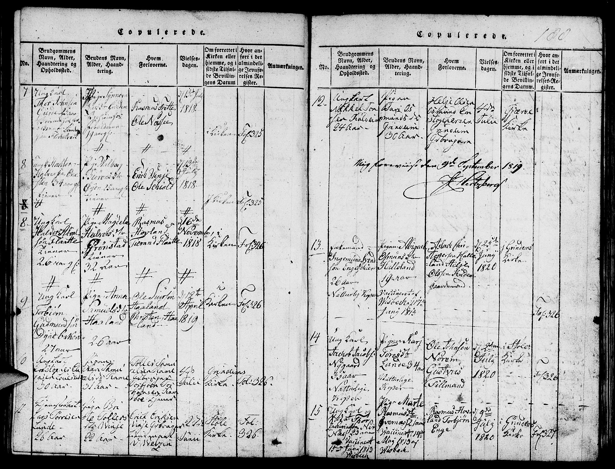 Etne sokneprestembete, SAB/A-75001/H/Hab: Parish register (copy) no. C 1, 1816-1841, p. 188