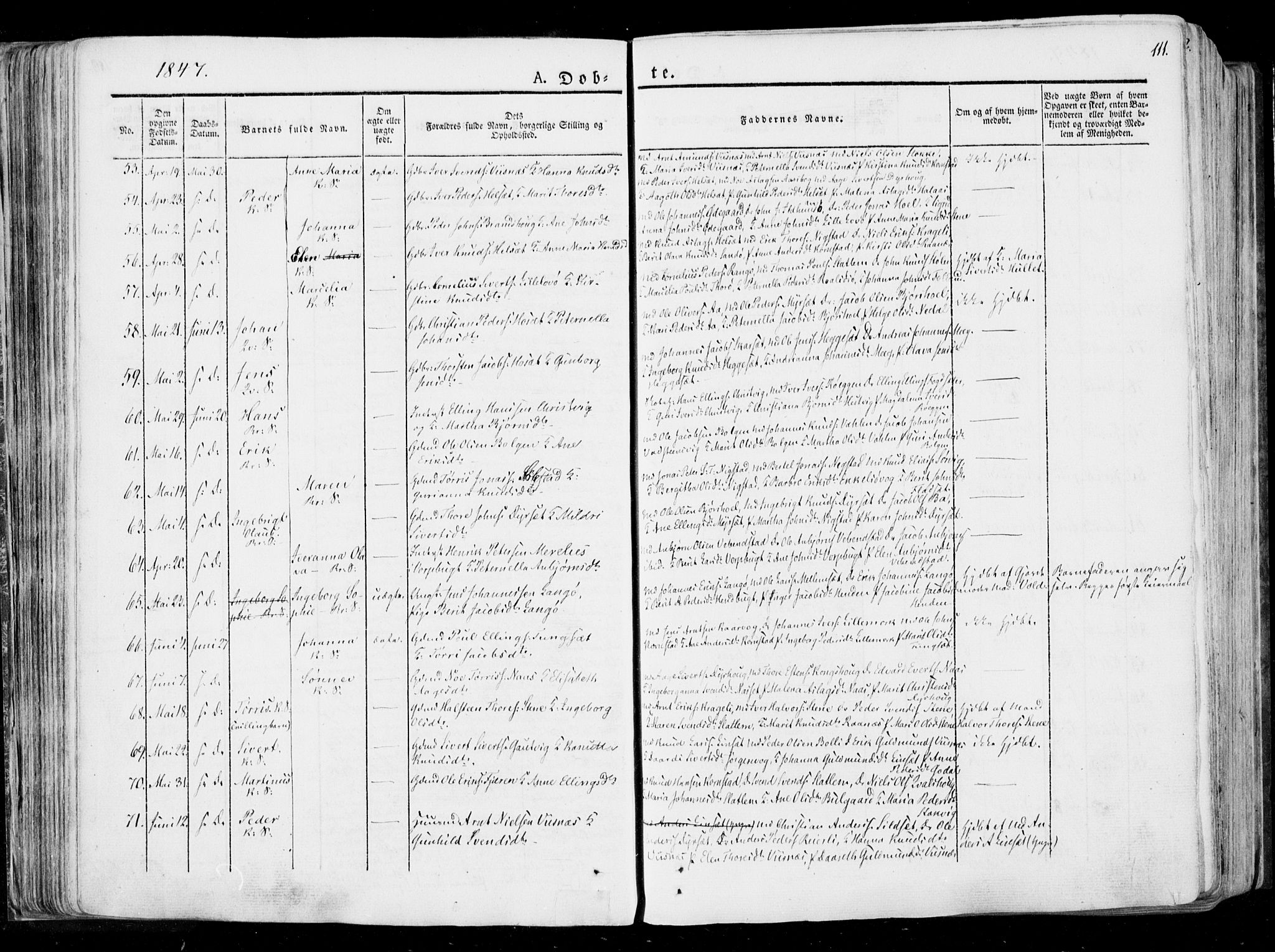 Ministerialprotokoller, klokkerbøker og fødselsregistre - Møre og Romsdal, AV/SAT-A-1454/568/L0803: Parish register (official) no. 568A10, 1830-1853, p. 111