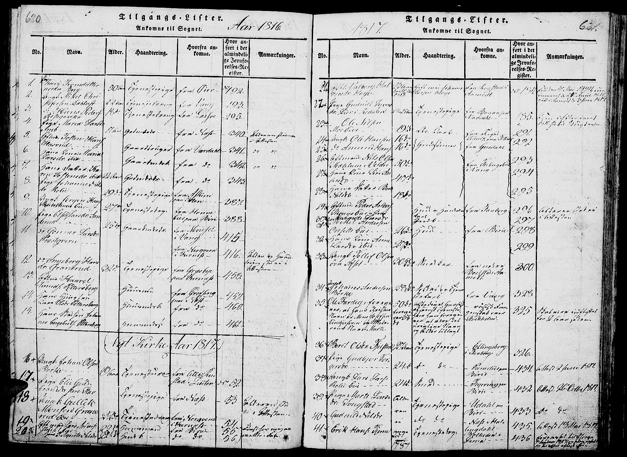 Ringsaker prestekontor, AV/SAH-PREST-014/L/La/L0001: Parish register (copy) no. 1, 1814-1826, p. 620-621