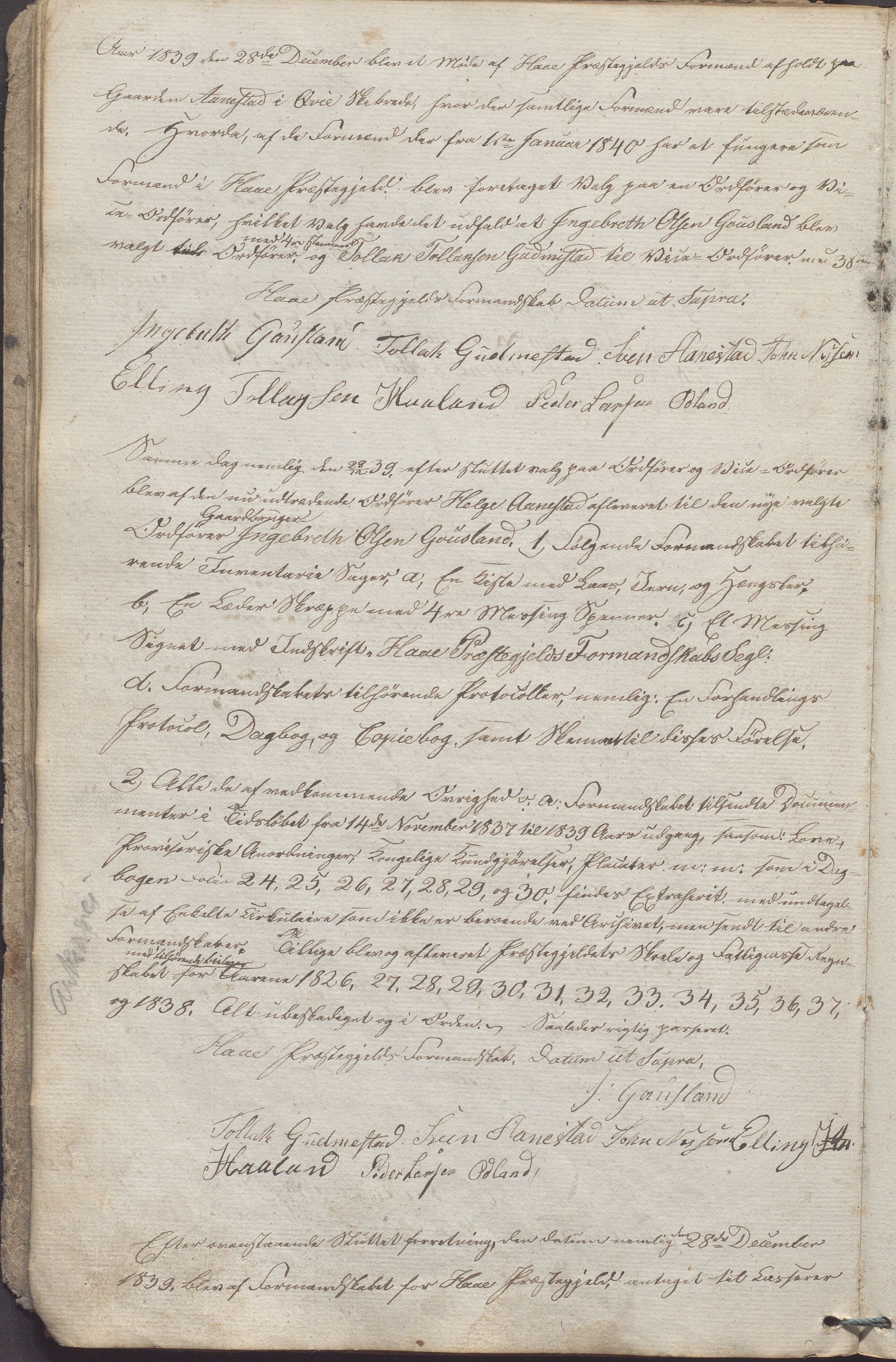Haa kommune- Formannskapet, IKAR/K-100901/A/L0001: Møtebok, 1837-1865, p. 30b