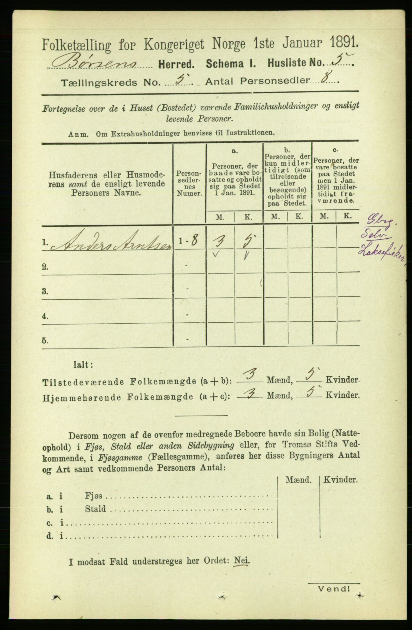 RA, 1891 census for 1658 Børsa, 1891, p. 1920