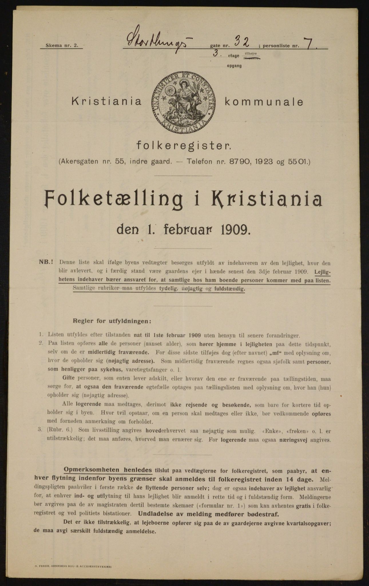 OBA, Municipal Census 1909 for Kristiania, 1909, p. 93678