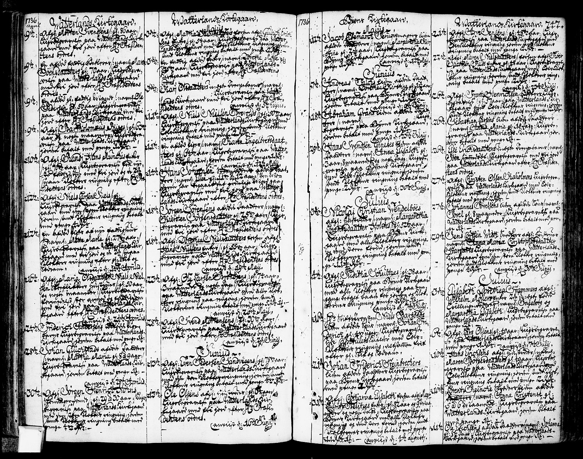 Oslo domkirke Kirkebøker, SAO/A-10752/F/Fa/L0003: Parish register (official) no. 3, 1731-1743, p. 242