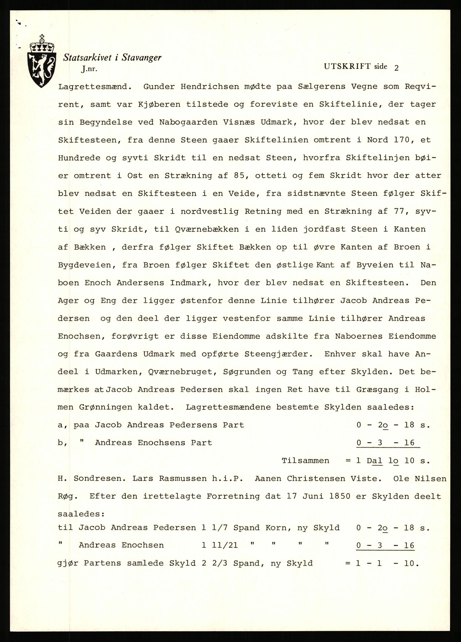 Statsarkivet i Stavanger, SAST/A-101971/03/Y/Yj/L0096: Avskrifter sortert etter gårdsnavn: Vistad - Vågen søndre, 1750-1930, p. 159