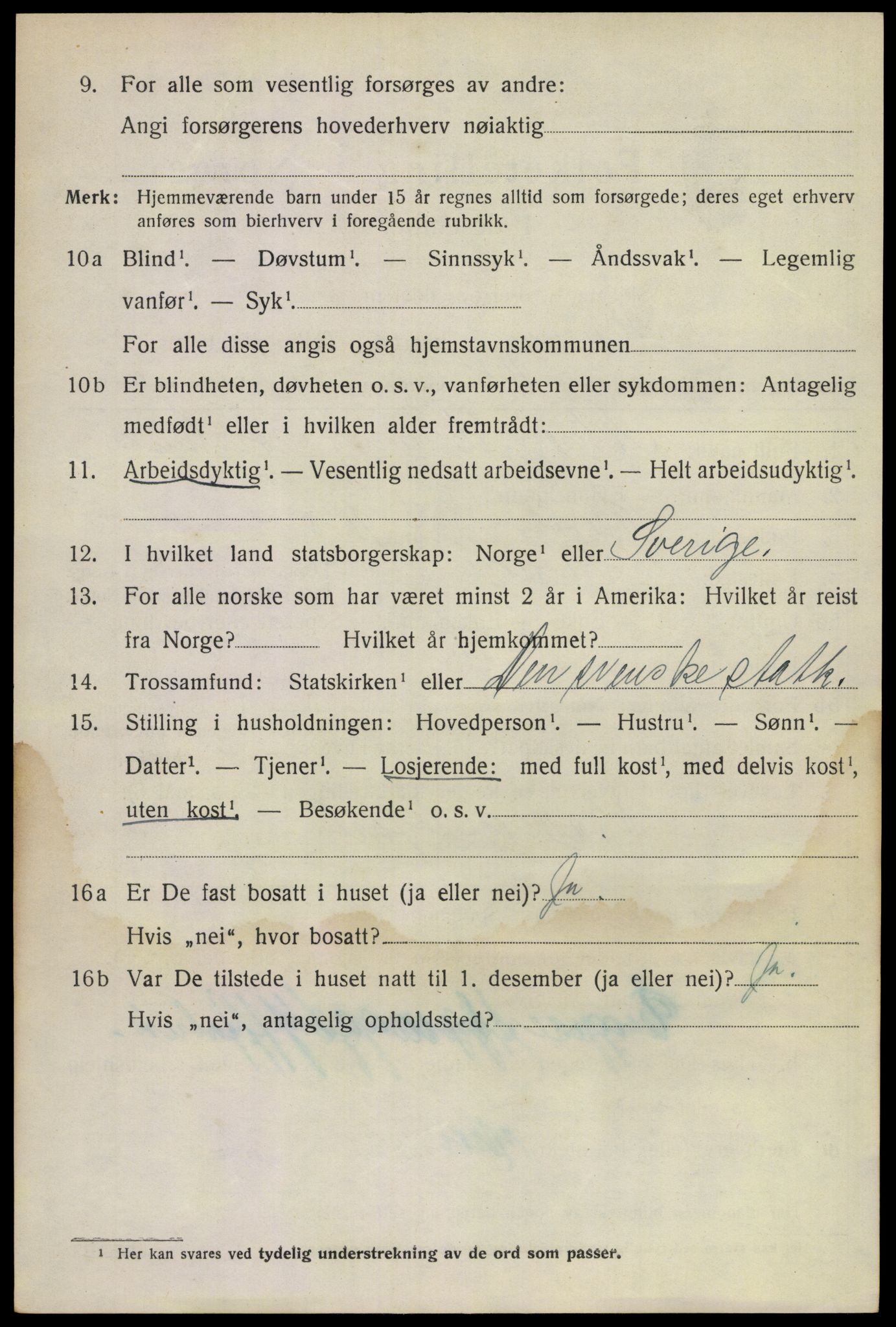 SAKO, 1920 census for Hurum, 1920, p. 3099
