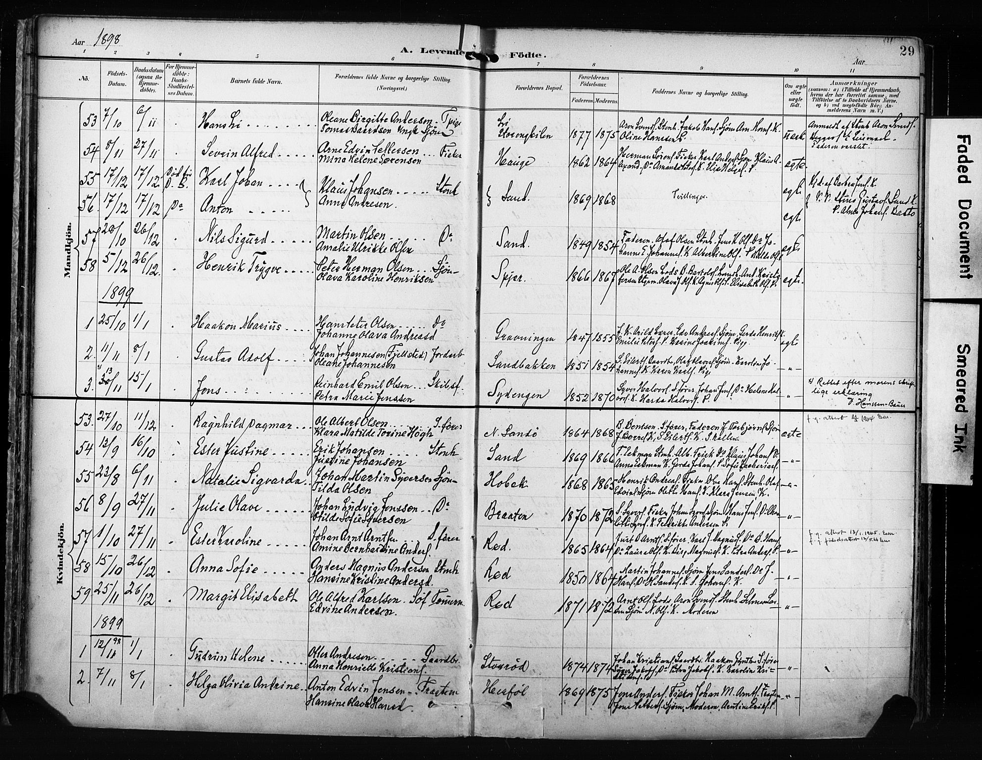 Hvaler prestekontor Kirkebøker, SAO/A-2001/F/Fa/L0009: Parish register (official) no. I 9, 1895-1906, p. 29