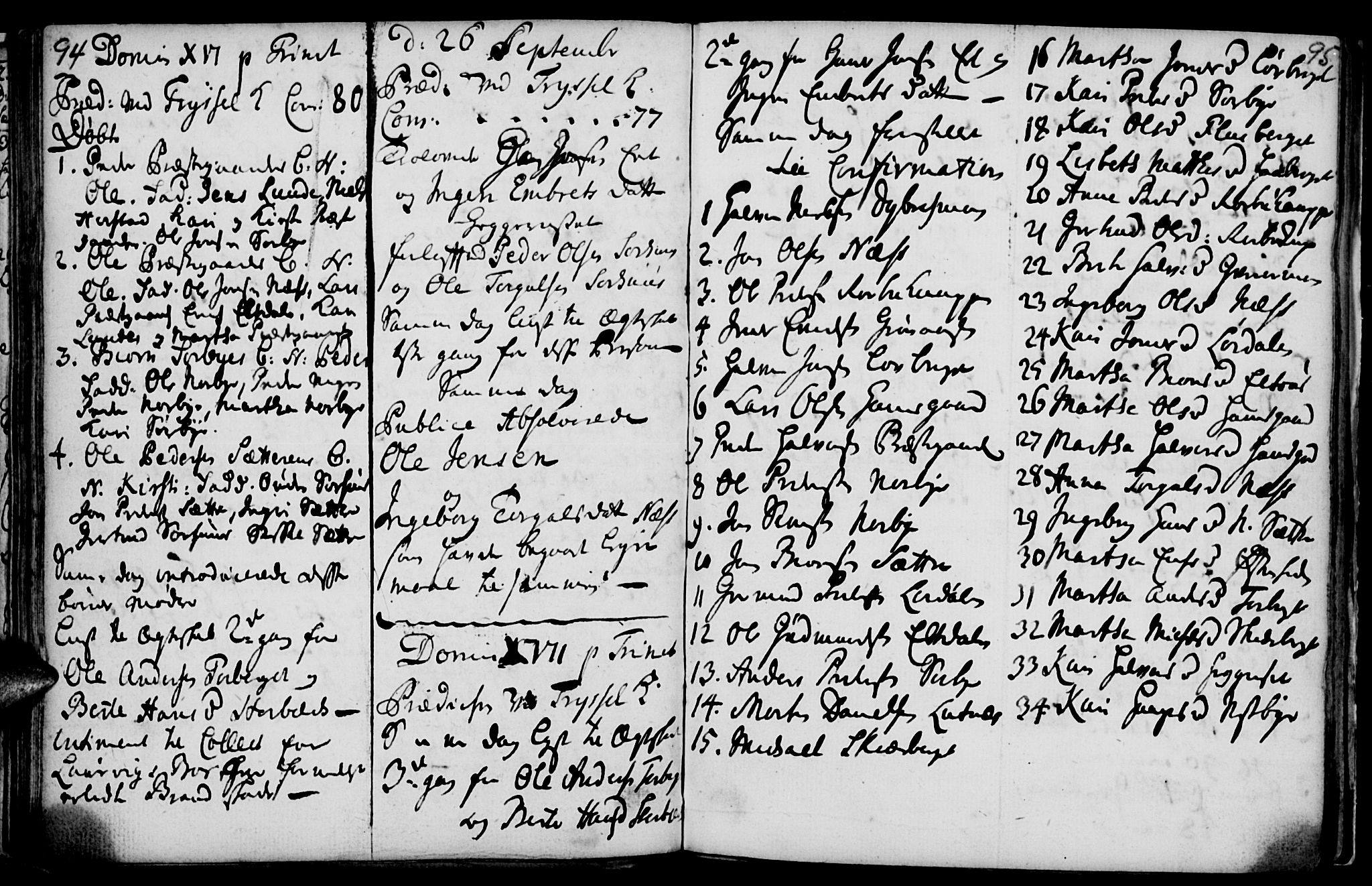 Elverum prestekontor, AV/SAH-PREST-044/H/Ha/Haa/L0001: Parish register (official) no. 1, 1730-1760, p. 94-95