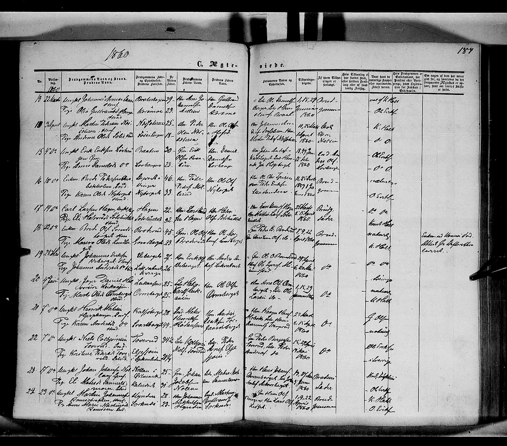 Grue prestekontor, AV/SAH-PREST-036/H/Ha/Haa/L0009: Parish register (official) no. 9, 1859-1863, p. 184