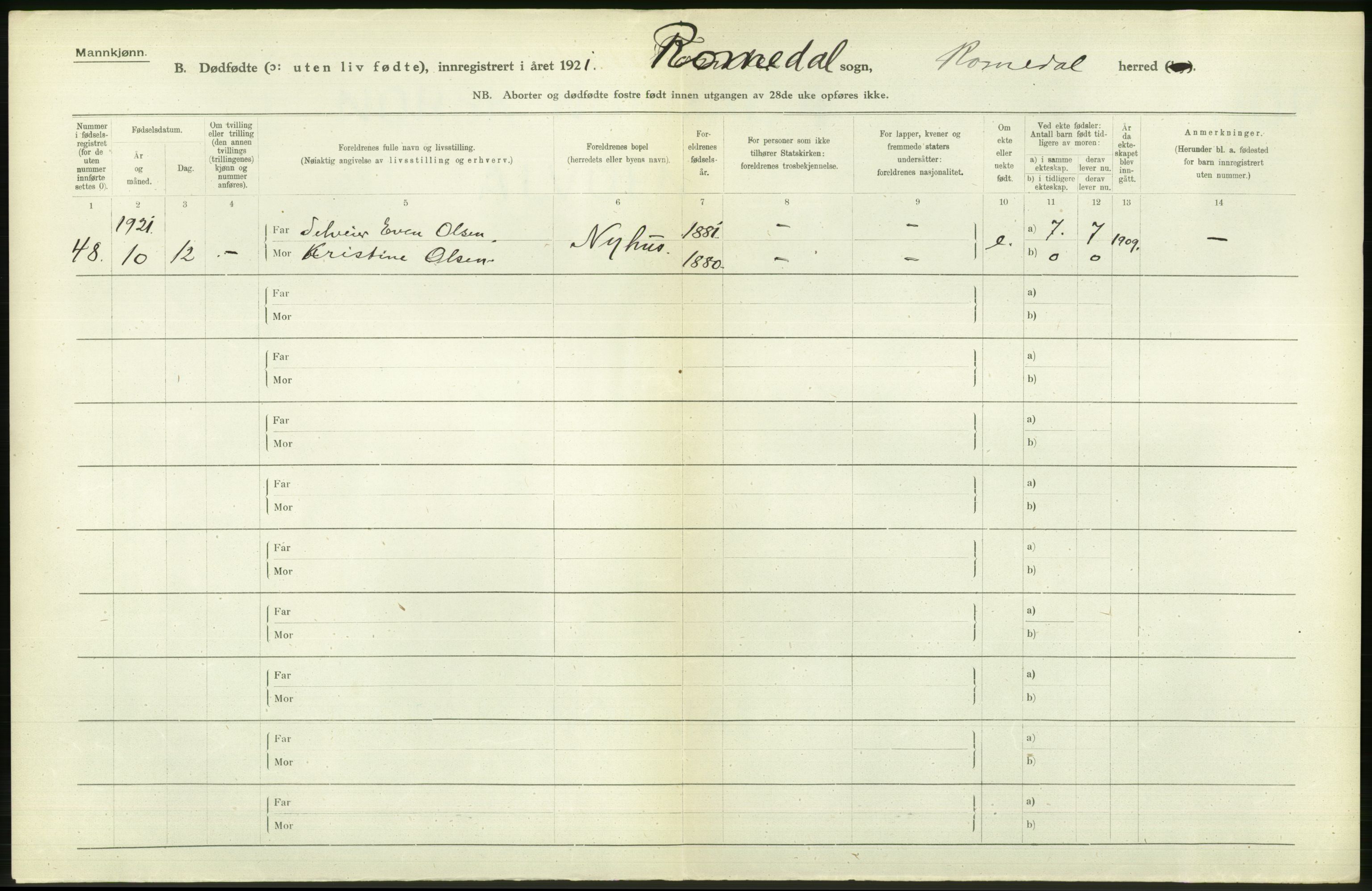 Statistisk sentralbyrå, Sosiodemografiske emner, Befolkning, RA/S-2228/D/Df/Dfc/Dfca/L0015: Hedemark fylke: Levendefødte menn og kvinner. Byer, 1921, p. 798