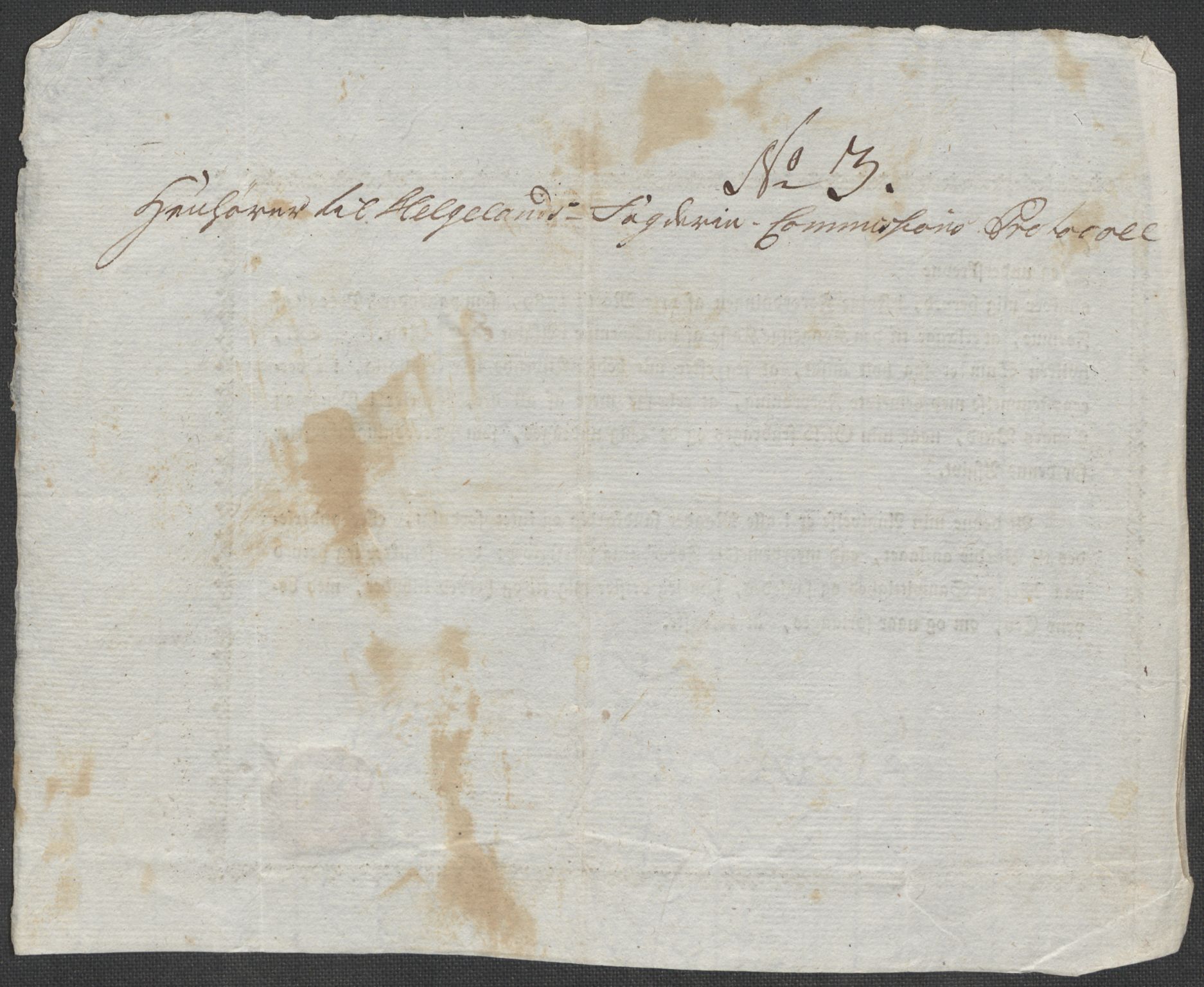 Rentekammeret inntil 1814, Reviderte regnskaper, Mindre regnskaper, AV/RA-EA-4068/Rf/Rfe/L0014: Helgeland fogderi, 1789, p. 401