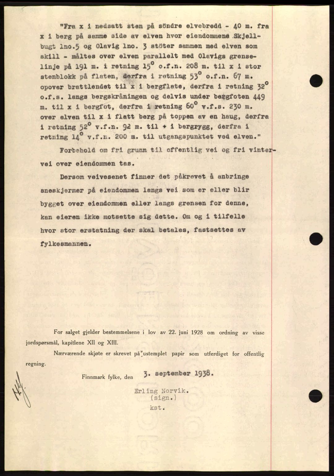 Alta fogderi/sorenskriveri, SATØ/SATØ-5/1/K/Kd/L0031pantebok: Mortgage book no. 31, 1938-1939, Diary no: : 649/1938